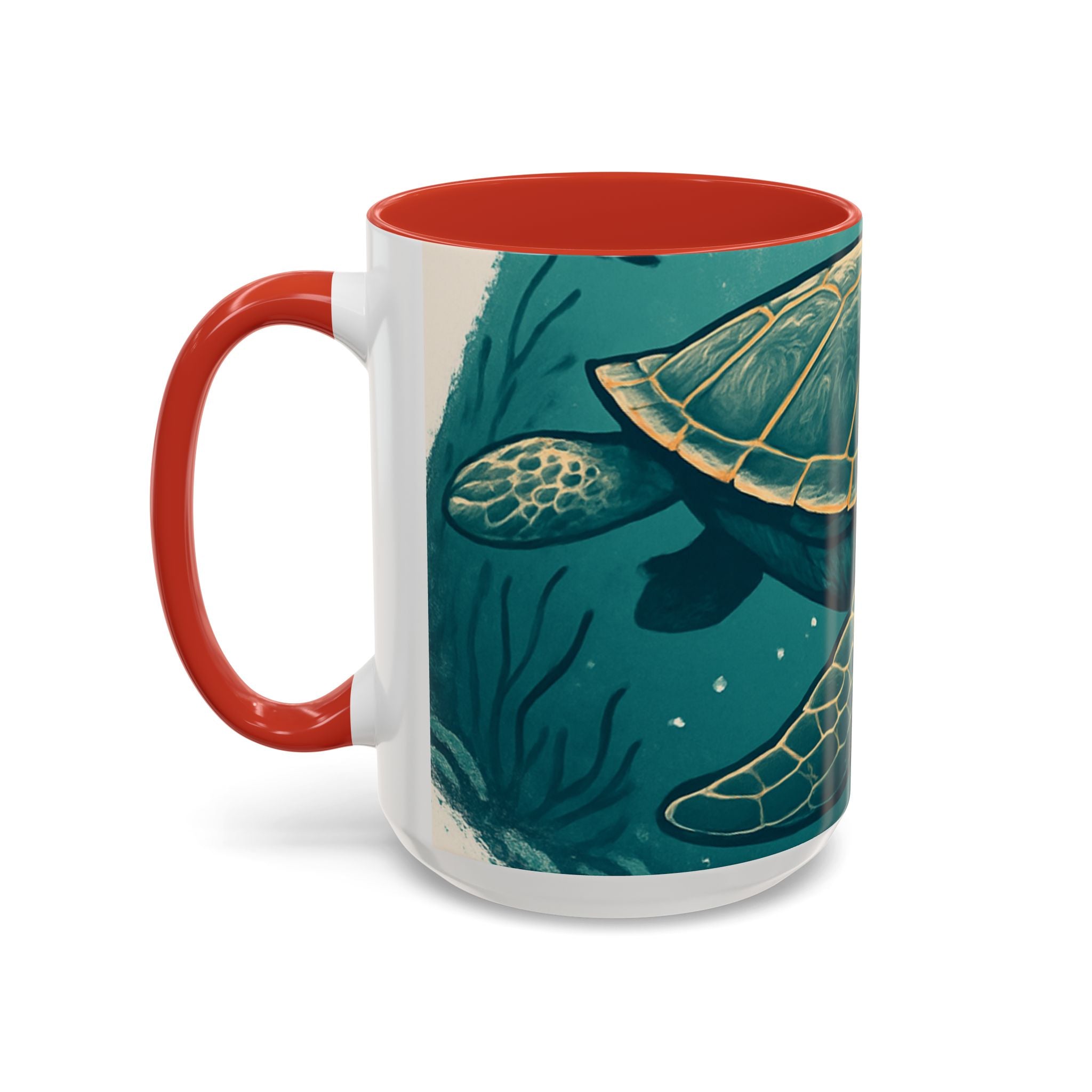 Tropical Turtle Accent Coffee Mug