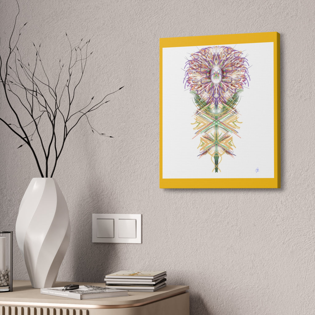 Floral Mandala Canvas Art — Stretched 1.5" Wall Decor