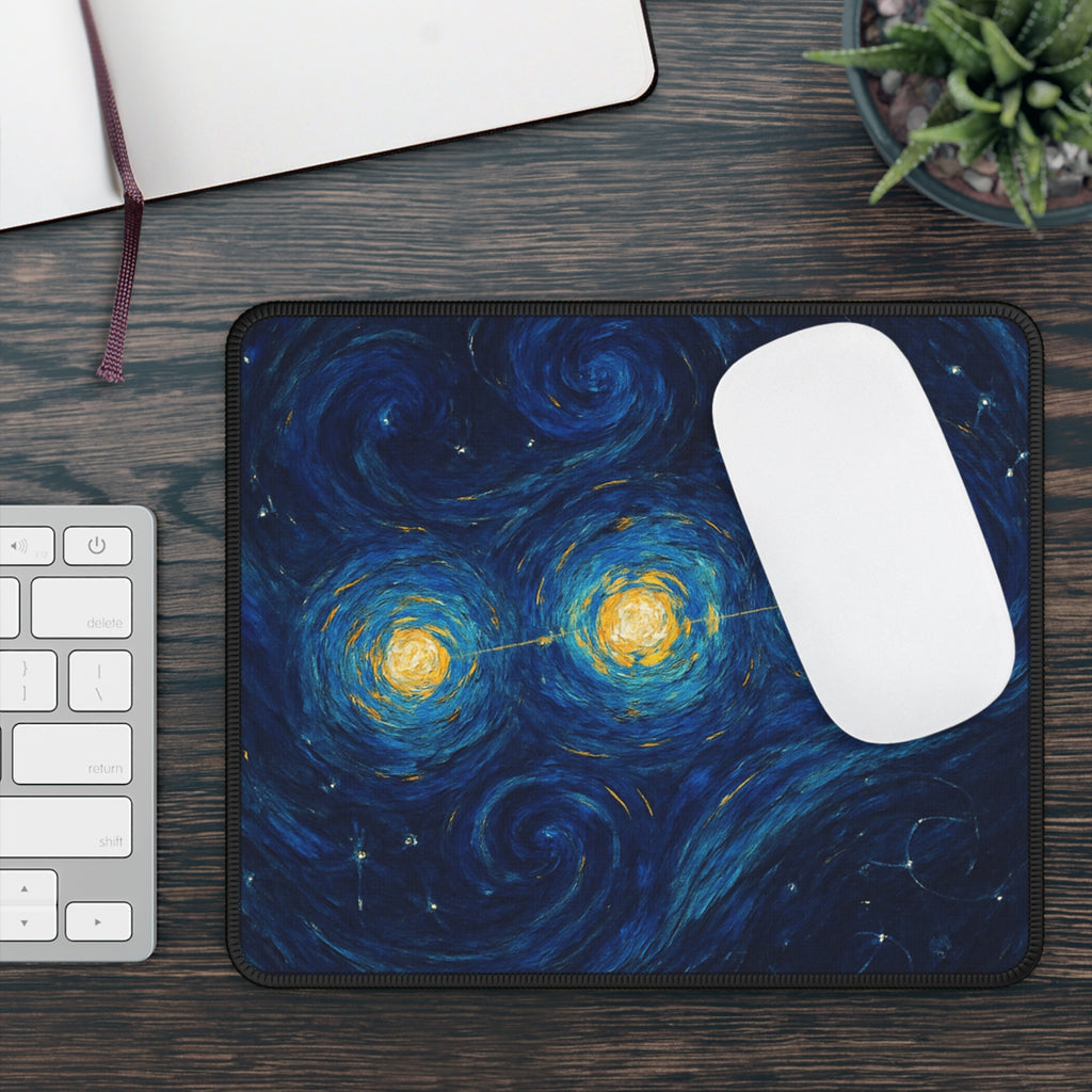 Gaming Mouse Pad — Starry Night Galaxy Swirl Design
