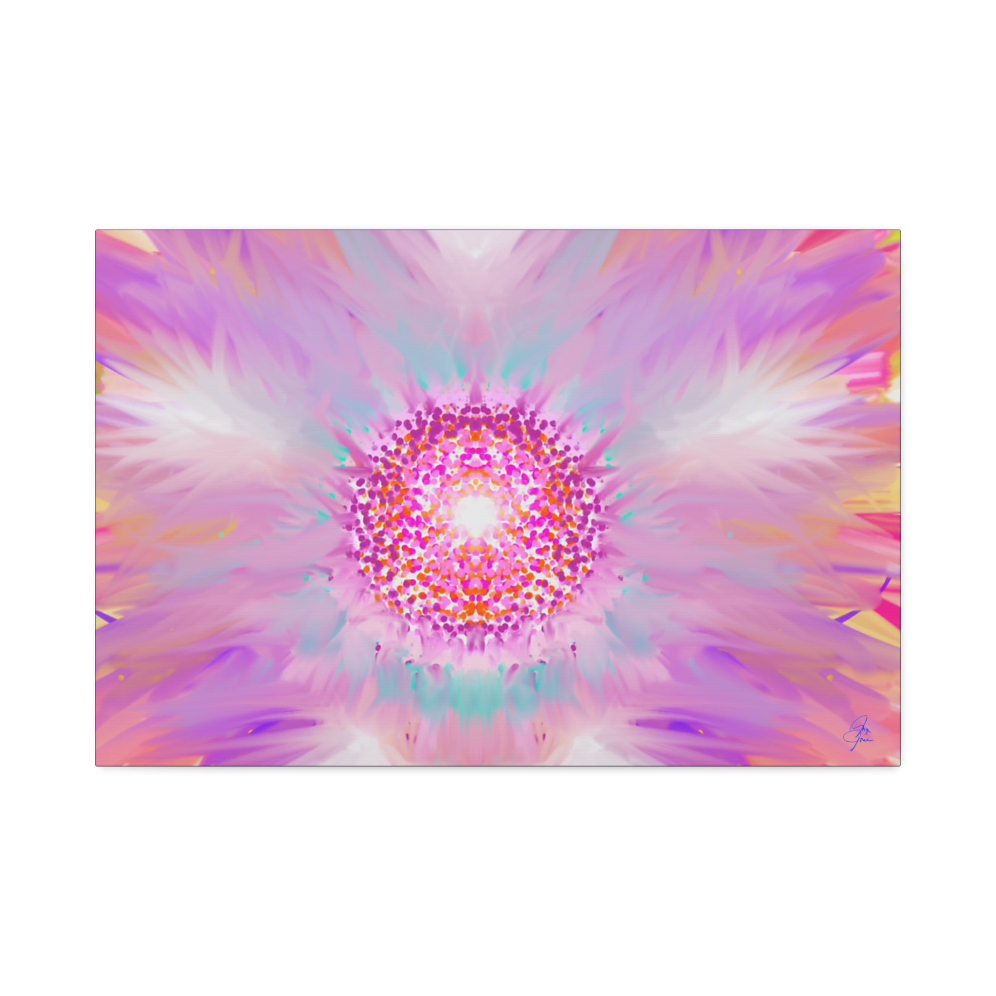 Pink Mandala Abstract Canvas - Stretched 1.5" Wall Art