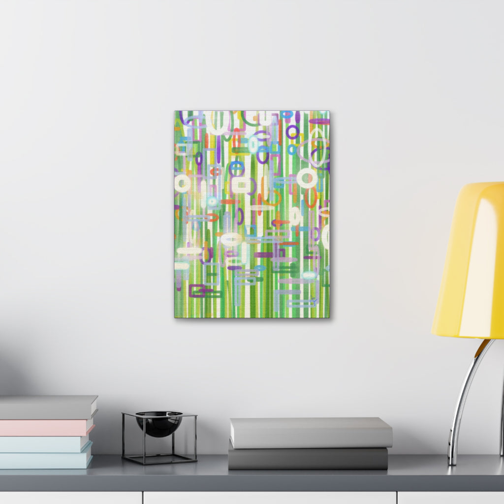 Contemporary Flower Garden Canvas Stretched 1.5"