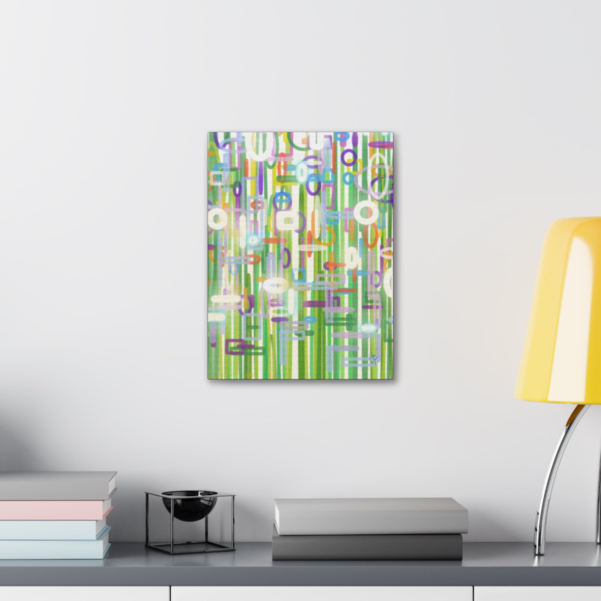Contemporary Flower Garden Canvas Stretched 1.5"