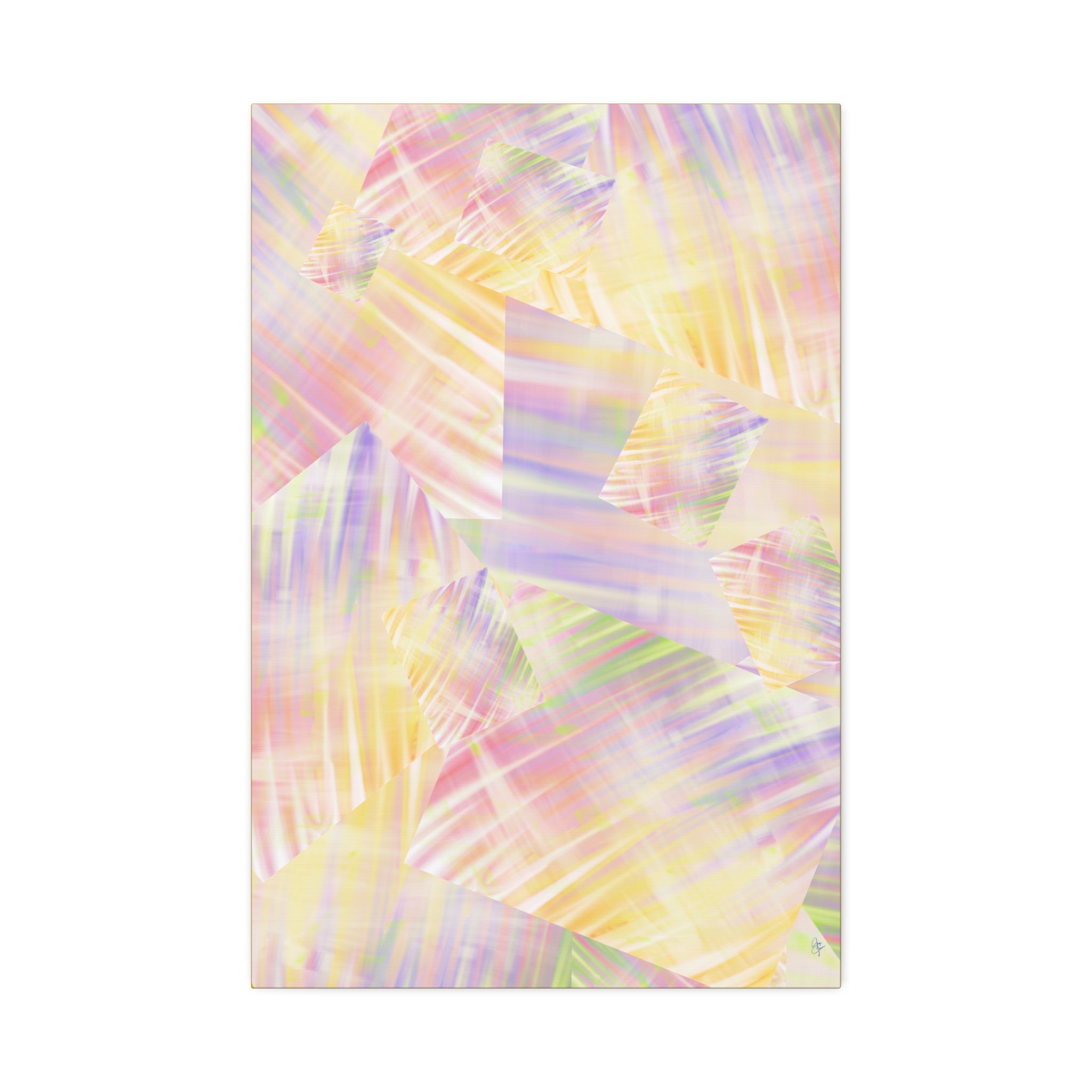Pastel Abstract Canvas Art - Soft Prism Stretched Canvas 1.5"
