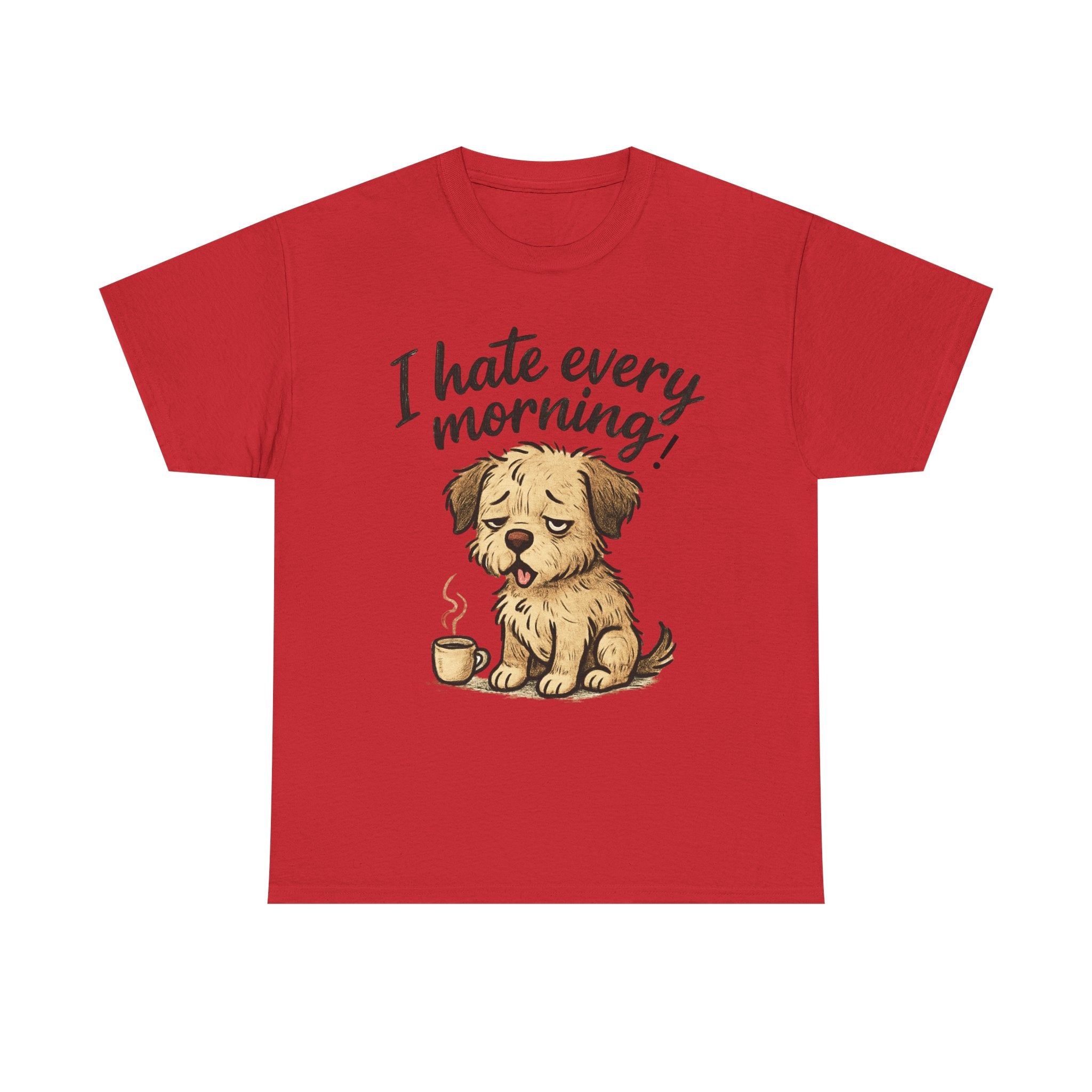 Funny Unisex Tee - I Hate Mornings Design