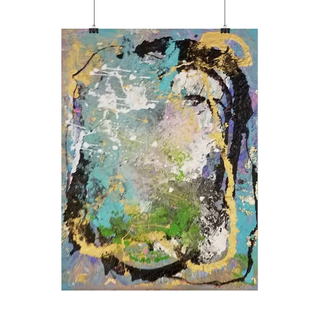 Abstract Color Burst Rolled Poster — "Broken Halo"Contemporary Modern Art Print