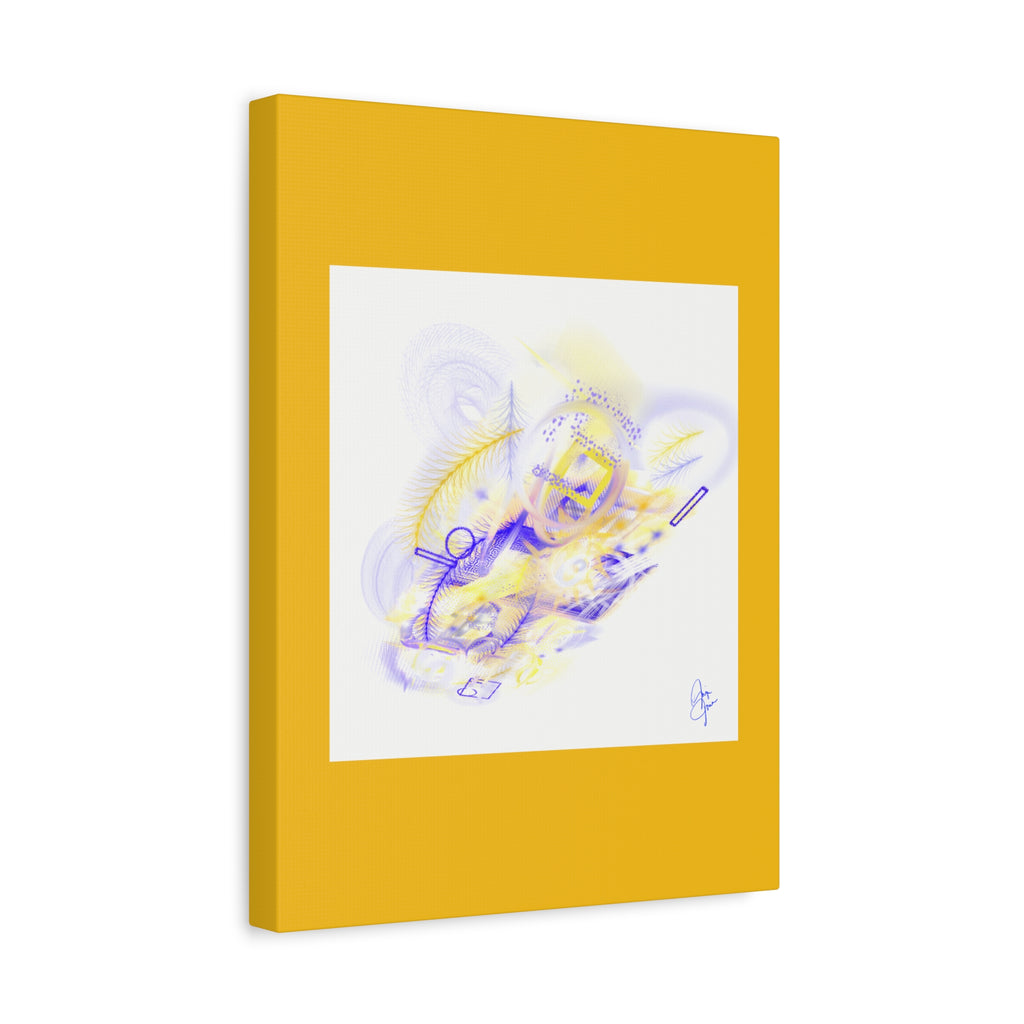 Abstract Feathered Glow Canvas Print — Matte Stretched Wall Art