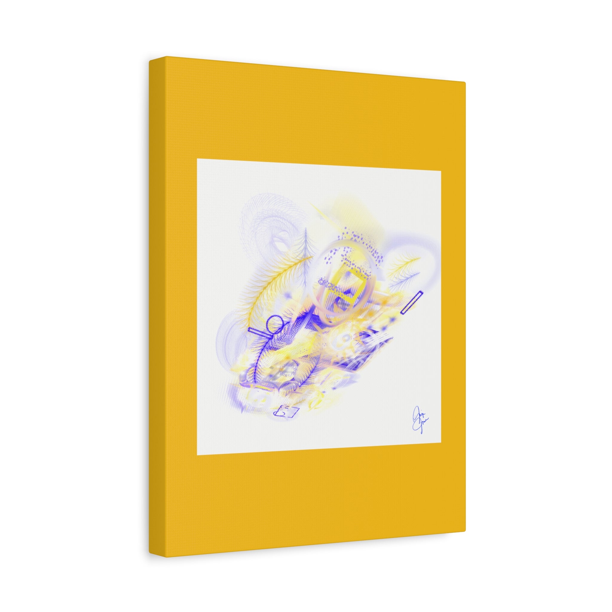 Abstract Feathered Glow Canvas Print — Matte Stretched Wall Art