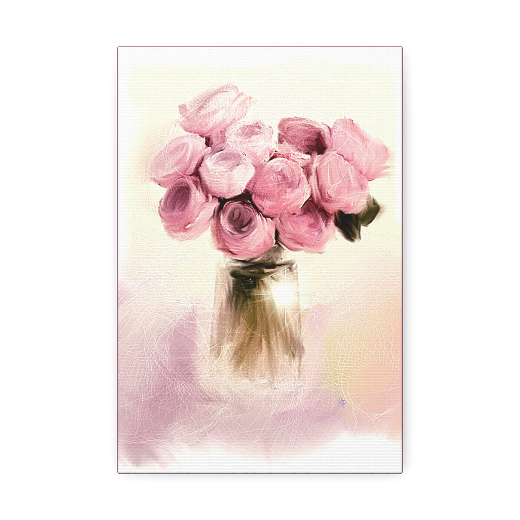 Canvas Stretched, 1.5'' Pink Roses