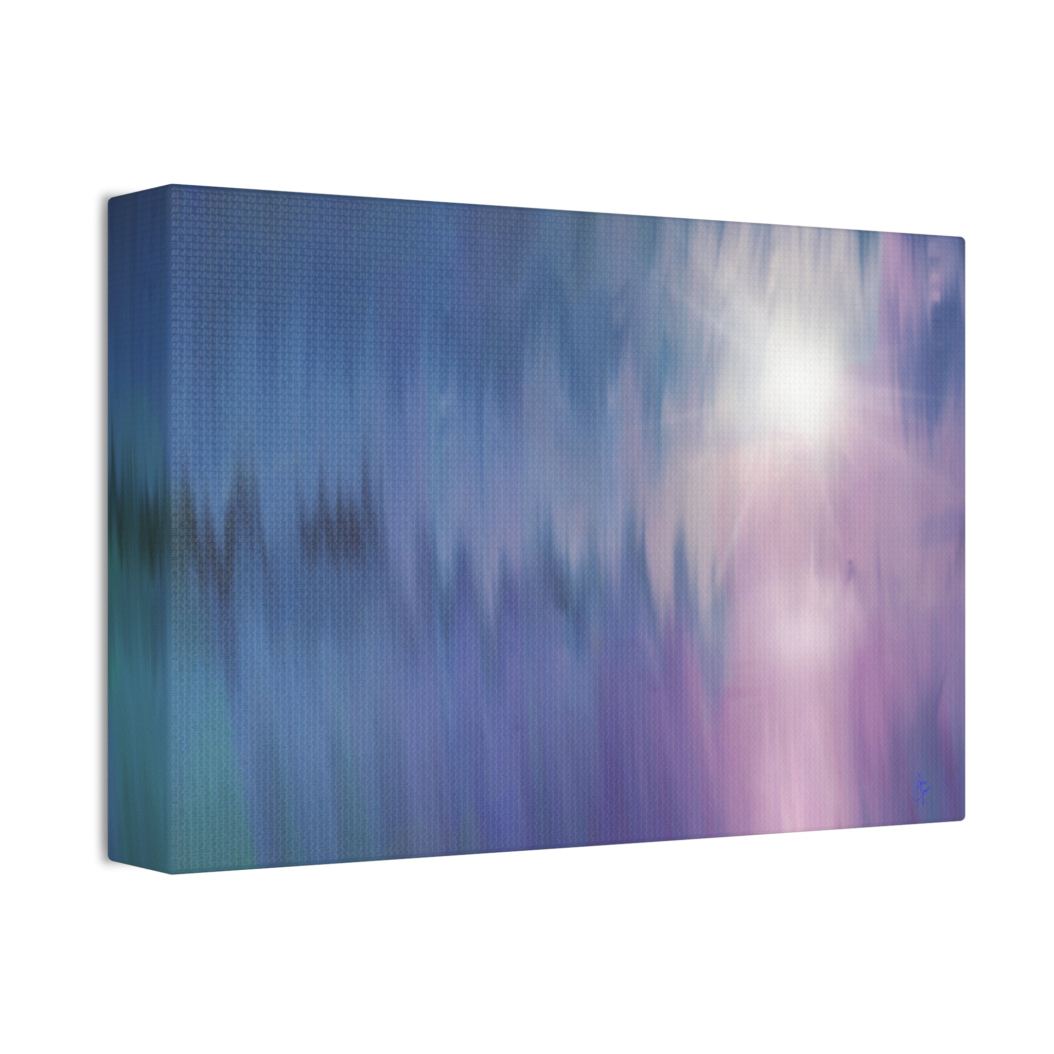 Abstract Dawn Canvas Art – Purple & Blue Gradient Stretched Canvas