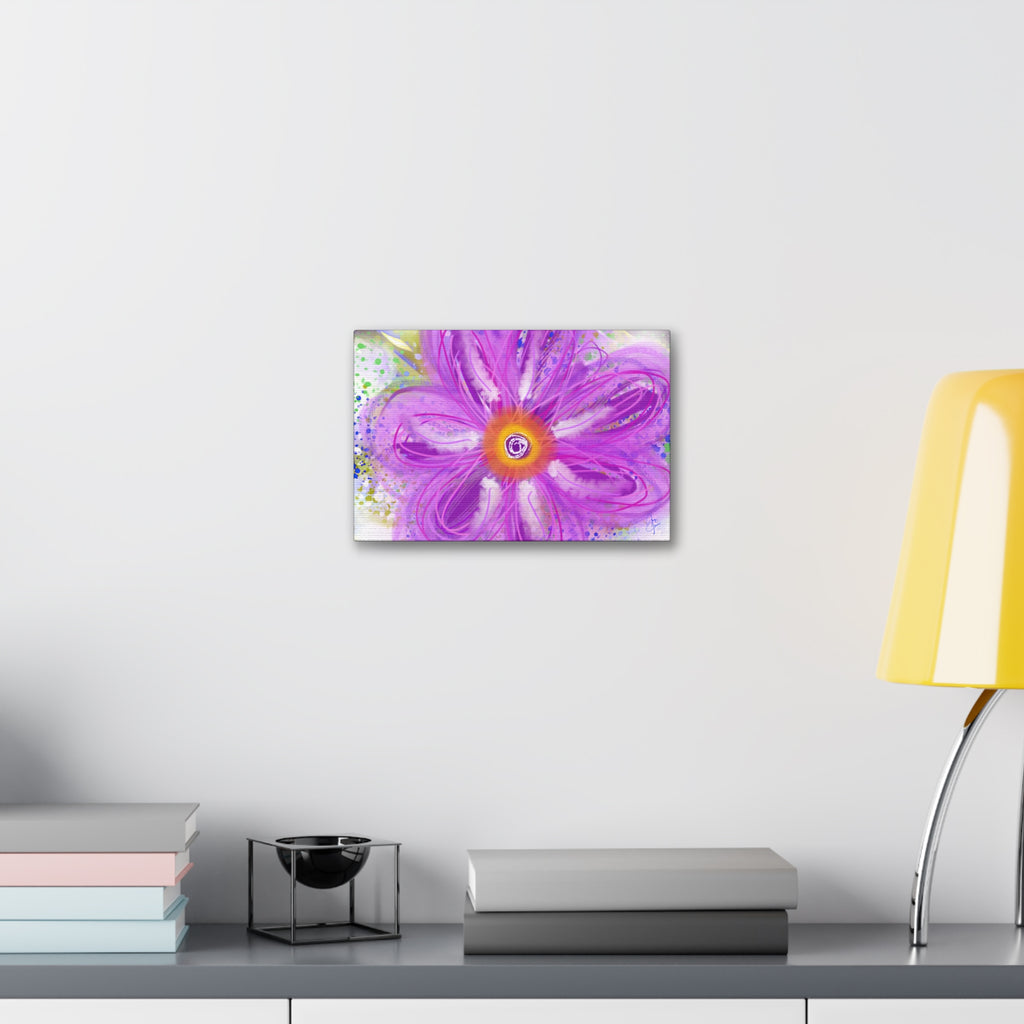 Purple Bloom Floral Canvas - Stretched 1.5" Wall Art