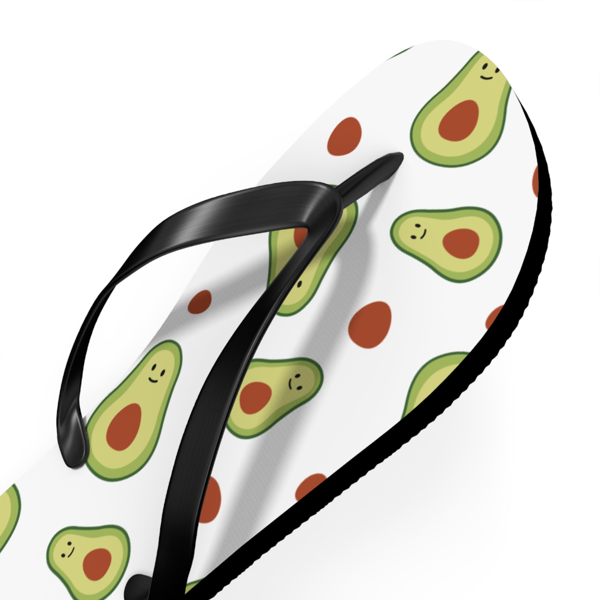 Avocado Pattern Flip Flops — Fun Summer Beach Sandals