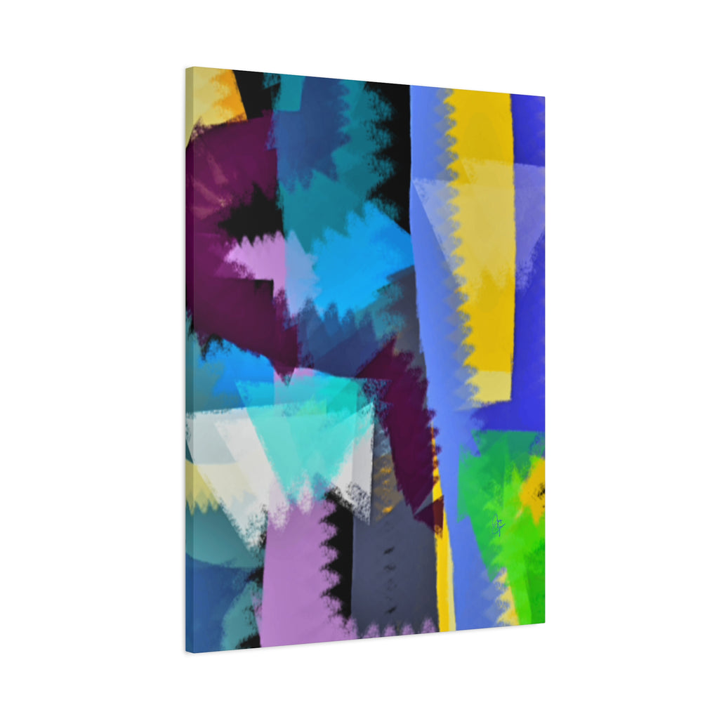 Abstract Color Burst Canvas Print — Vibrant Geometric Wall Art