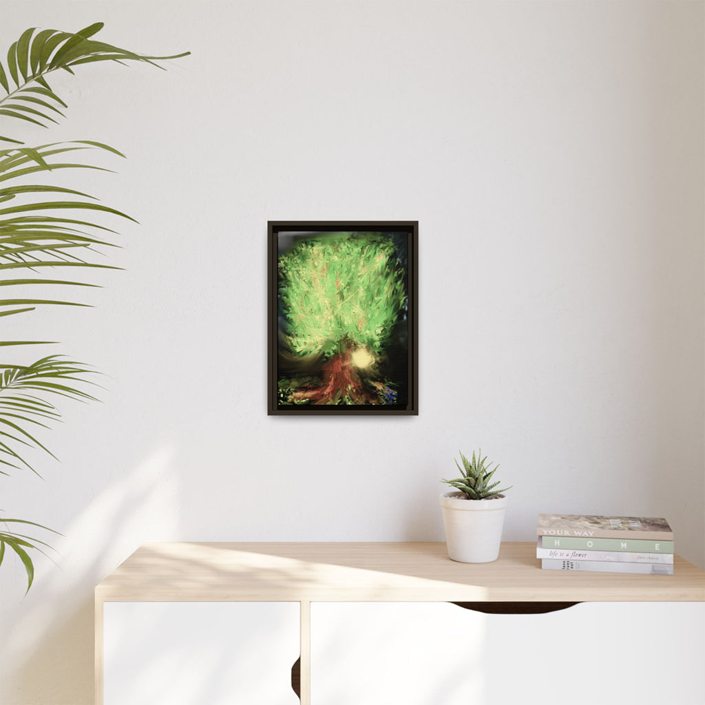 Sunset Tree Matte Canvas Framed Wall Art