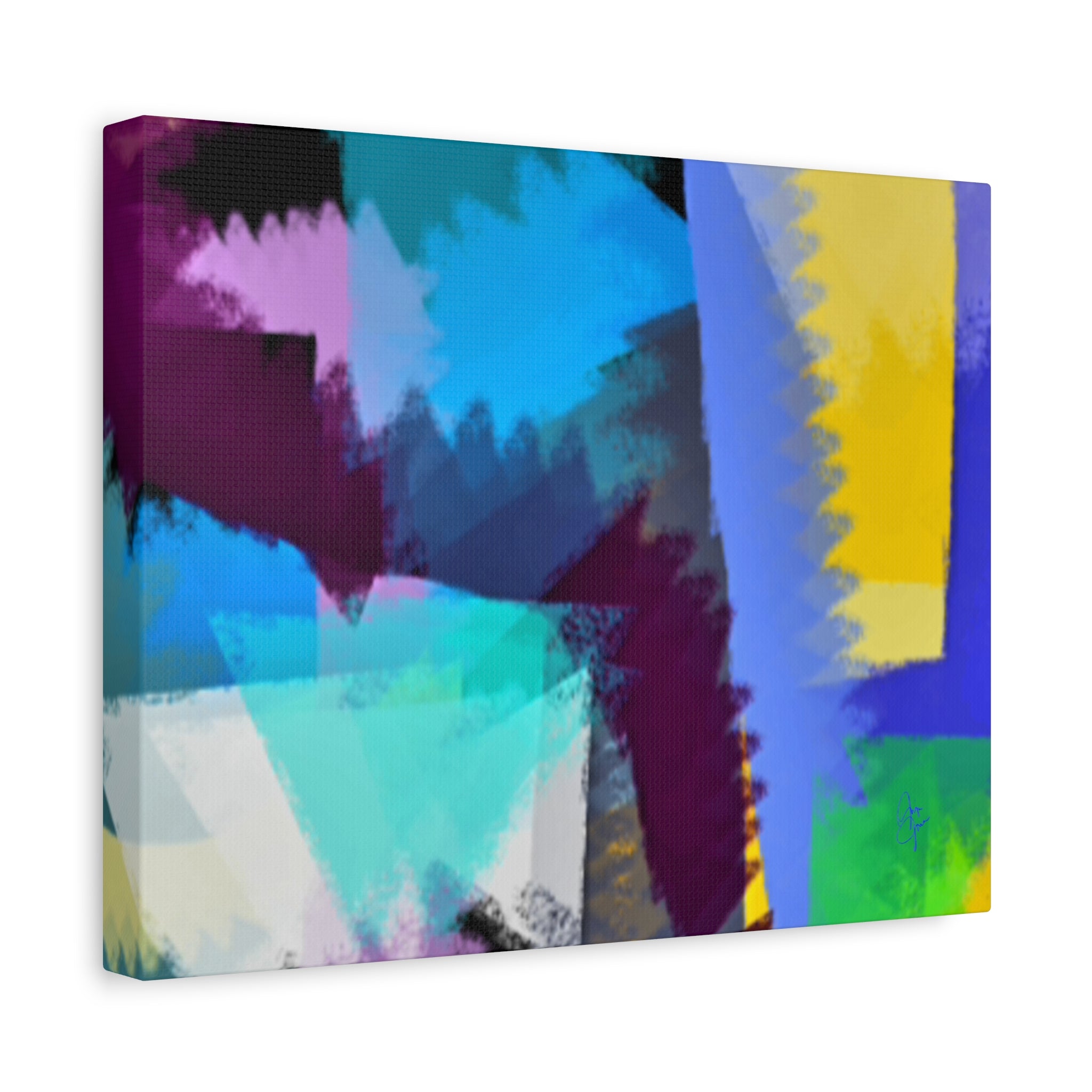 Abstract Color Burst Canvas Print — Vibrant Geometric Wall Art