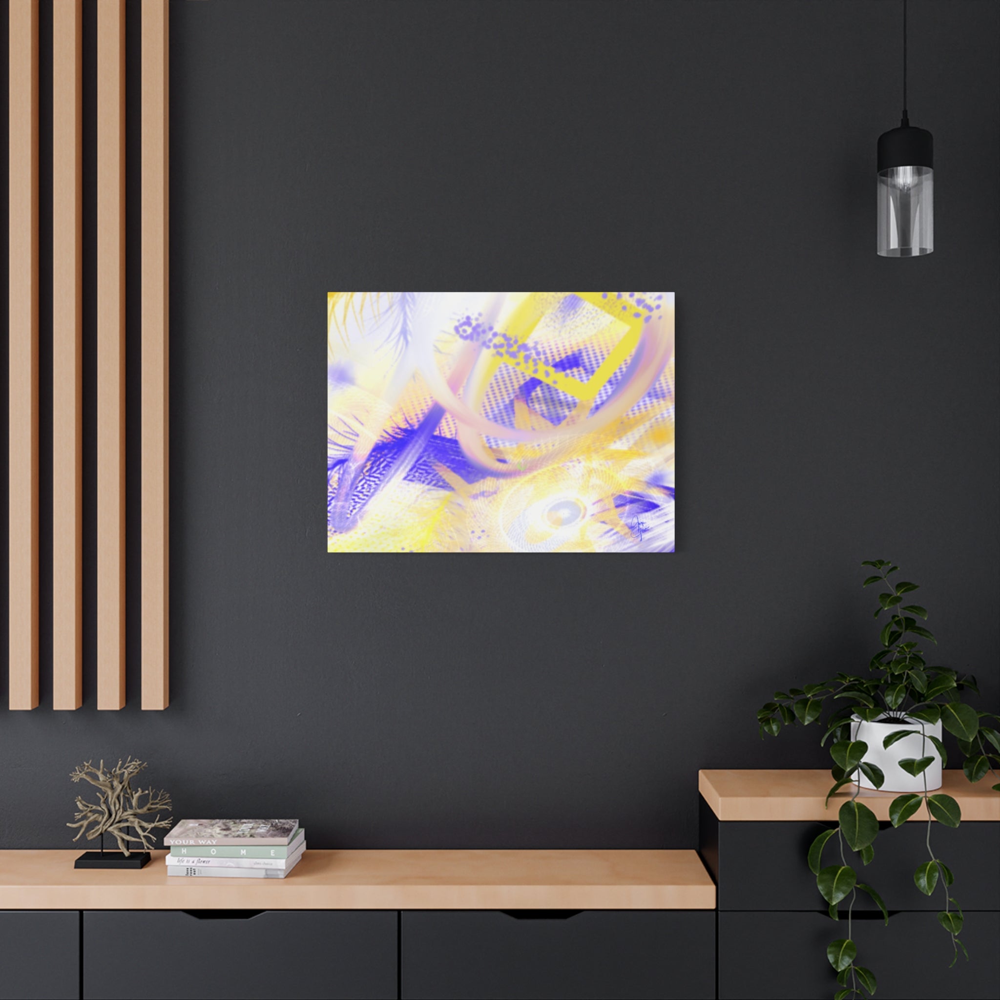 Abstract Feathered Glow Canvas Print — Matte Stretched Wall Art