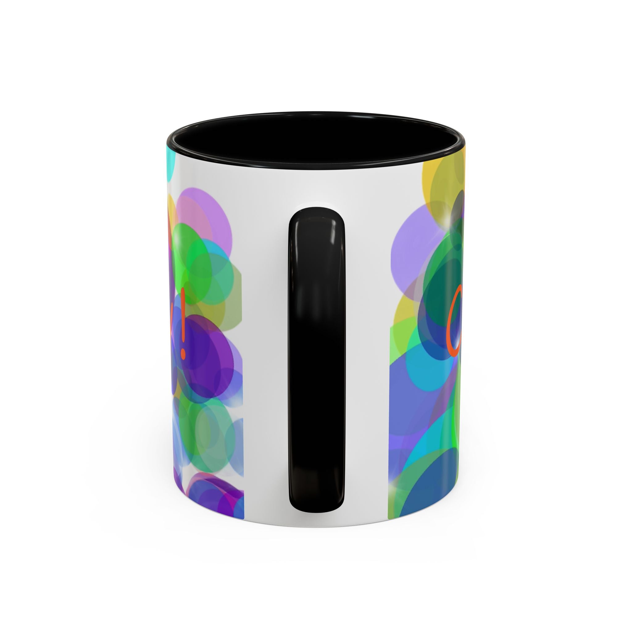 Colorful Bokeh "Choose Joy!" Accent Coffee Mug (11/15oz)