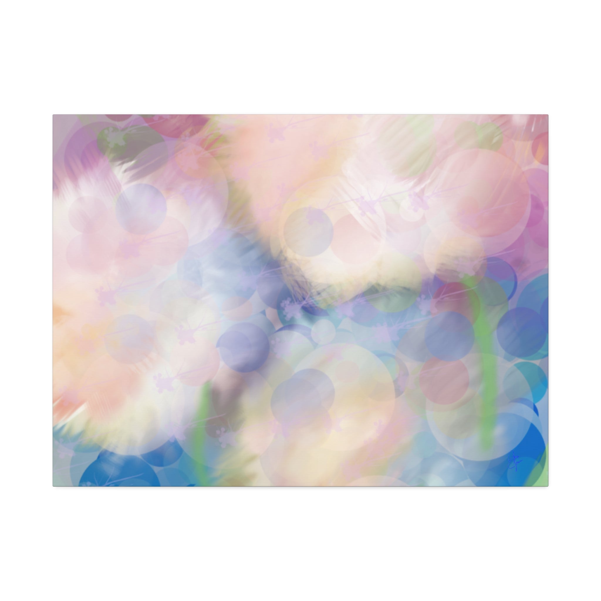 Pastel Abstract Canvas Print — Dreamy Bokeh Wall Art (Stretched 1.5")
