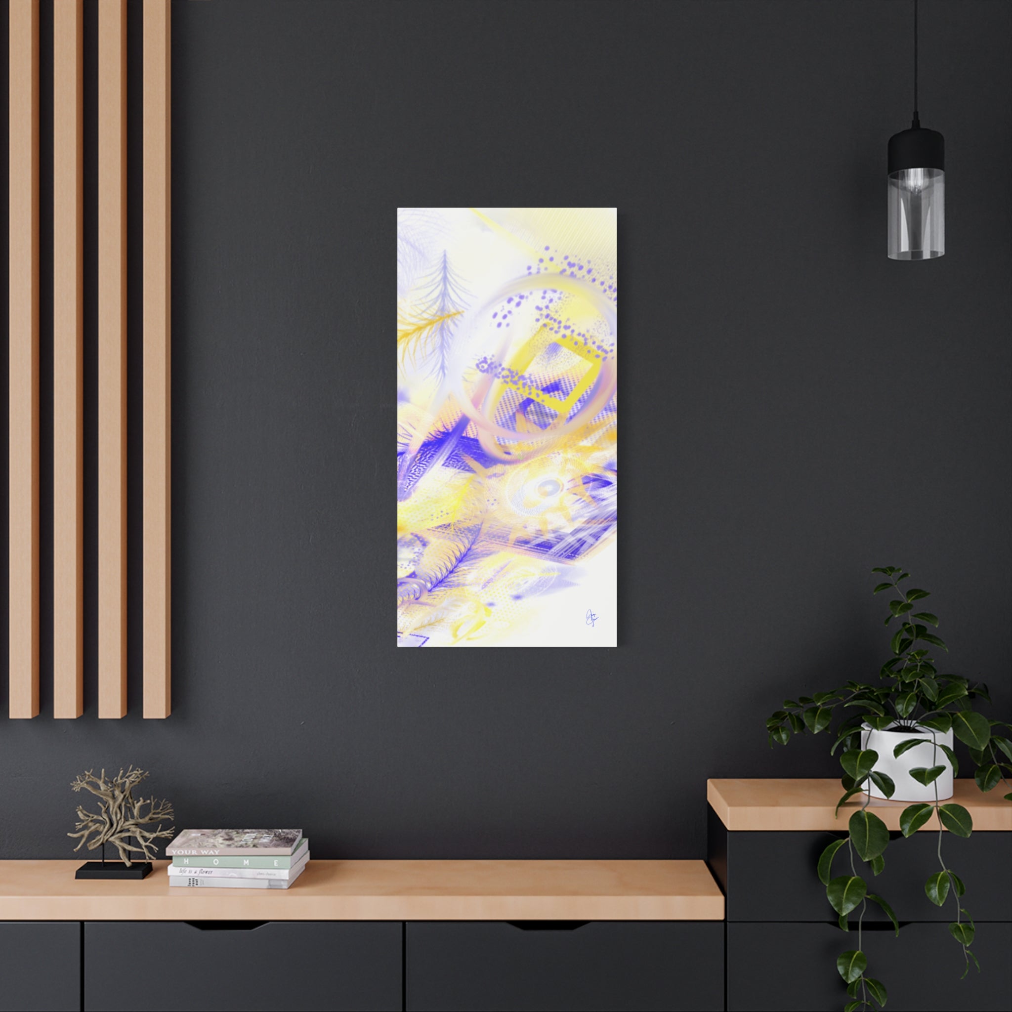 Abstract Feathered Glow Canvas Print — Matte Stretched Wall Art