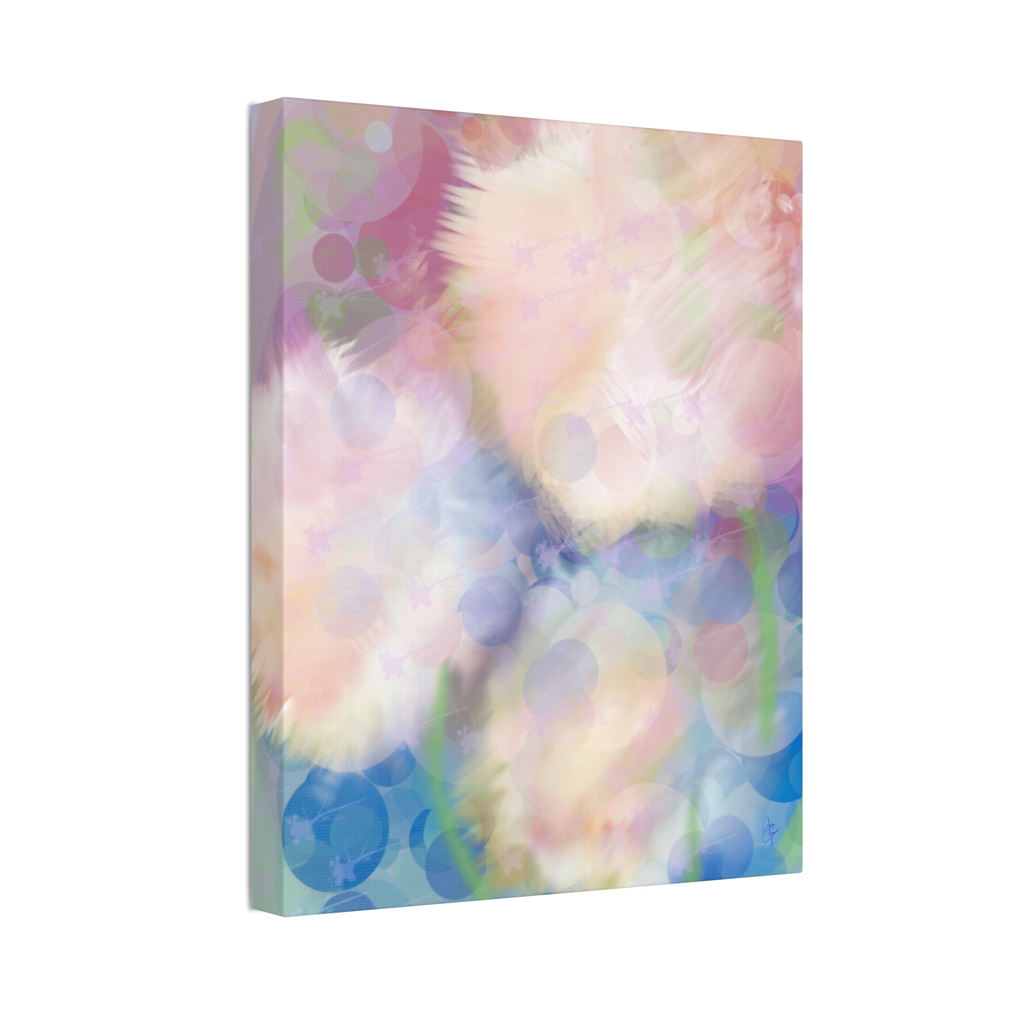 Pastel Abstract Canvas Print — Dreamy Bokeh Wall Art (Stretched 1.5")