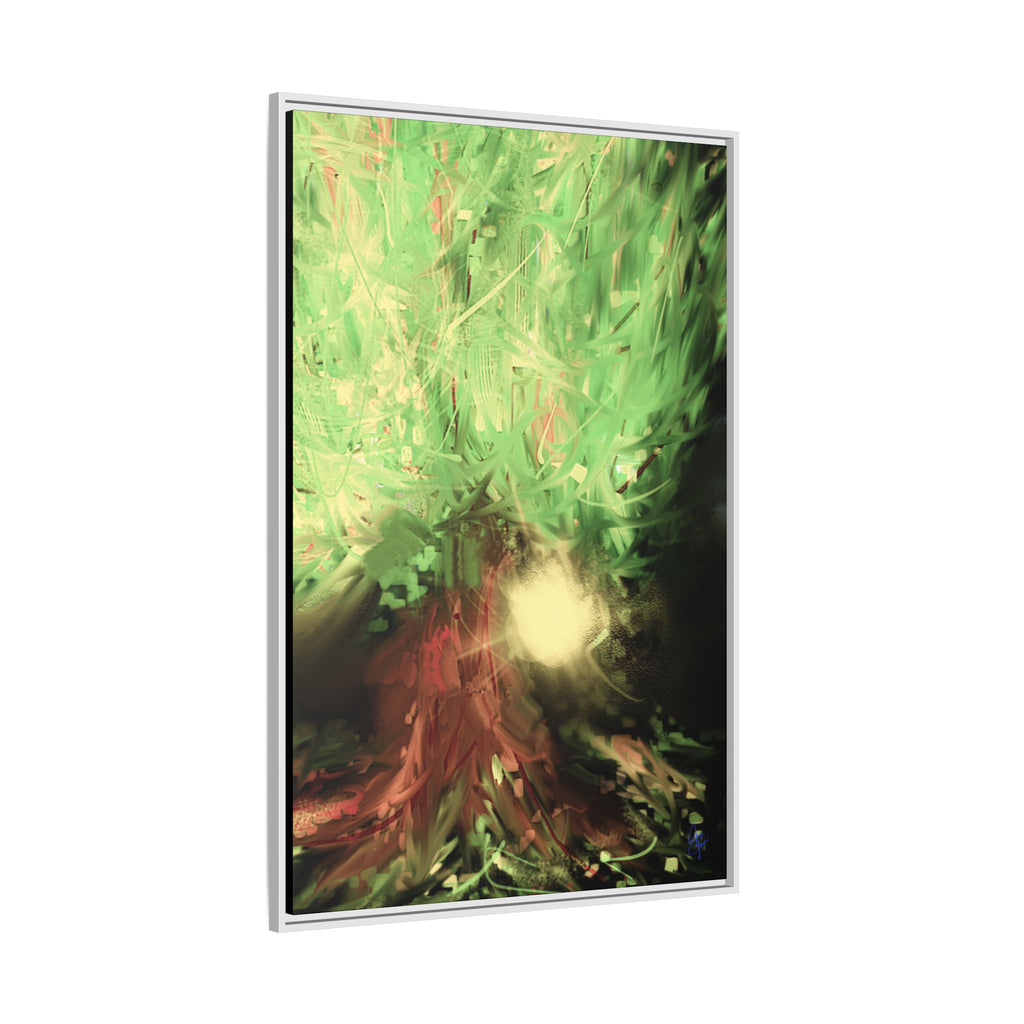 Sunset Tree Matte Canvas Framed Wall Art