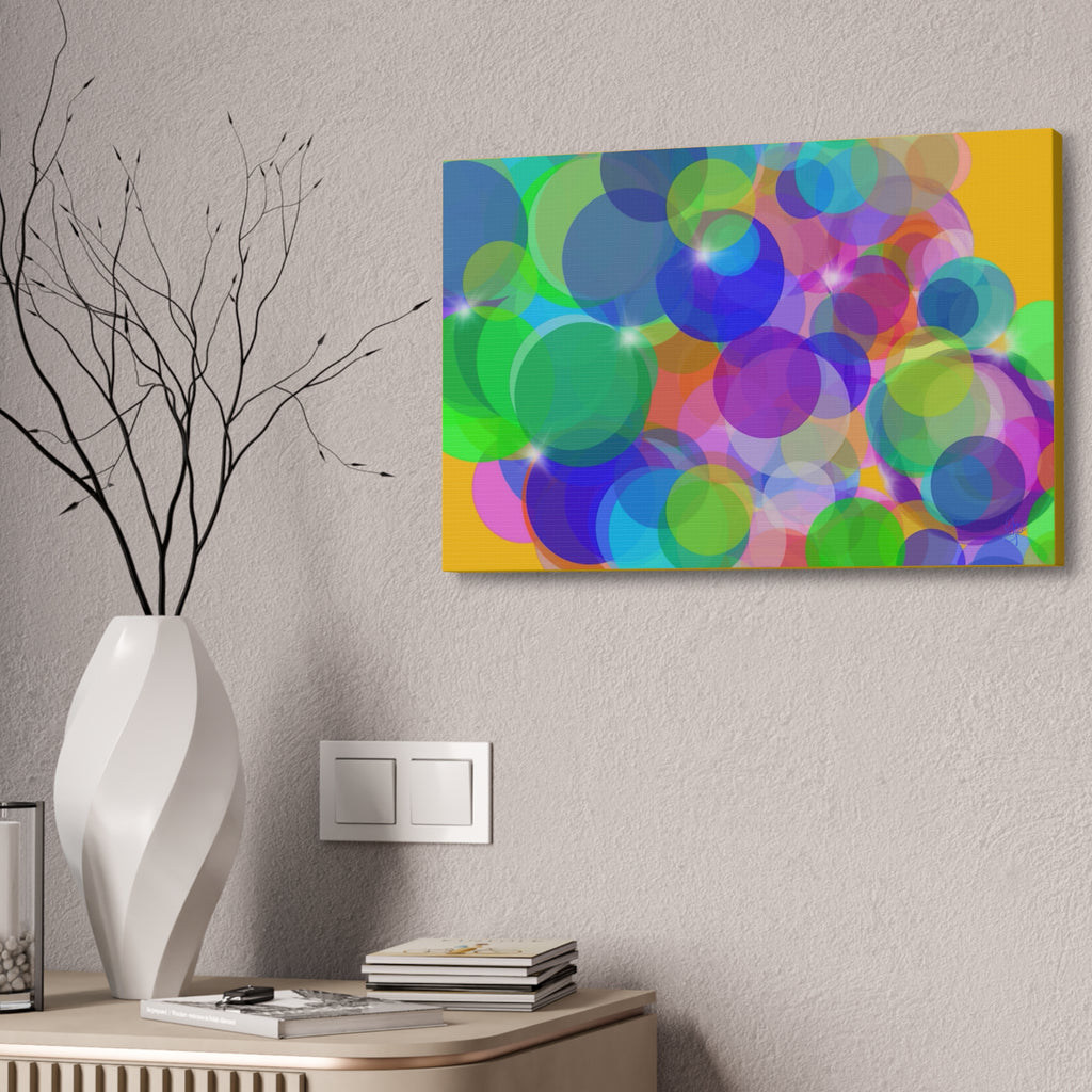 Abstract Colorful Bokeh Canvas Print — Vibrant Stretched Wall Art
