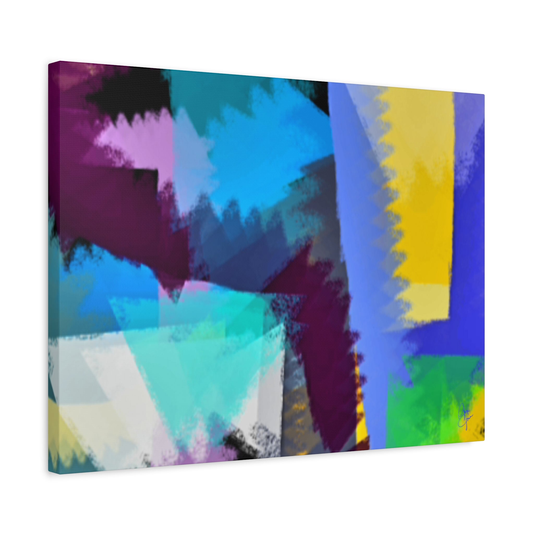 Abstract Color Burst Canvas Print — Vibrant Geometric Wall Art