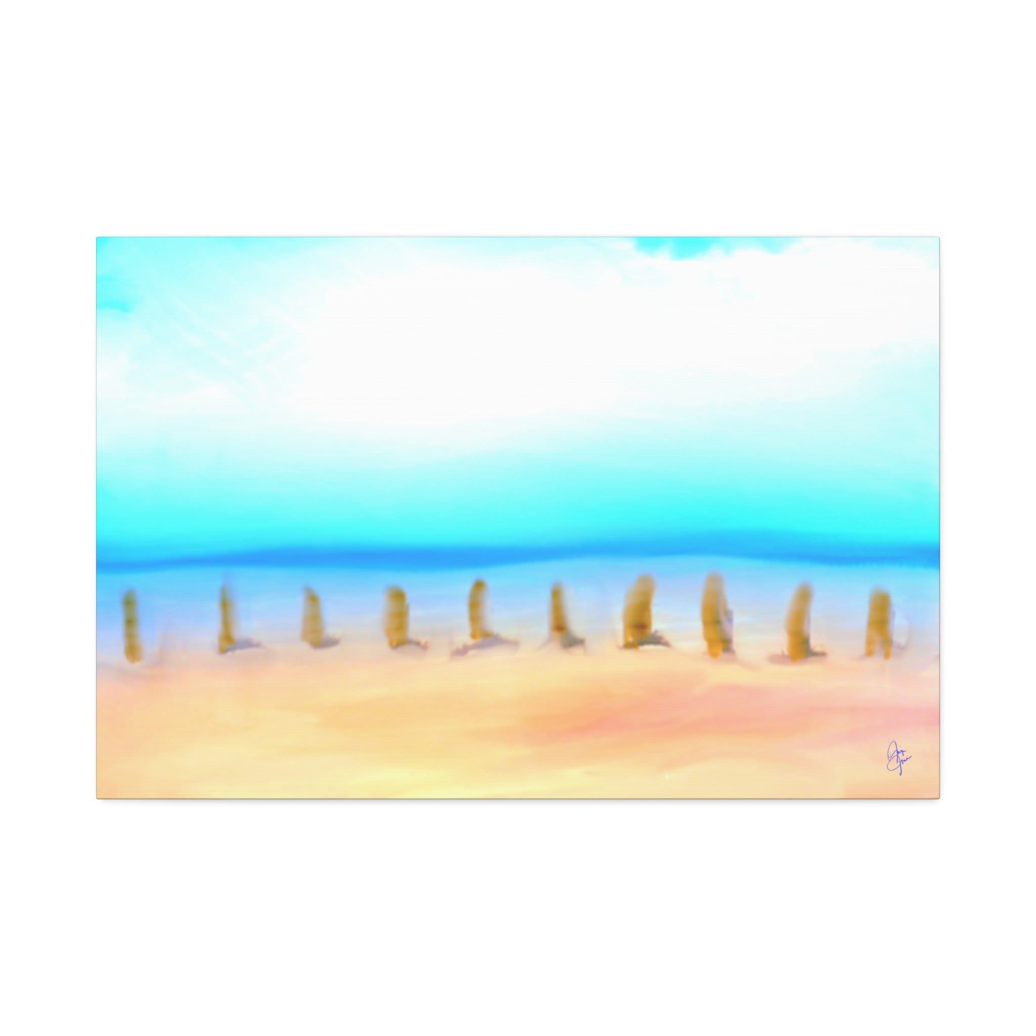 Coastal Sunrise Beach Canvas — Stretched 1.5" Seascape Wall Art