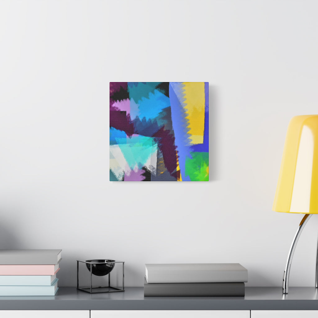 Abstract Color Burst Canvas Print — Vibrant Geometric Wall Art