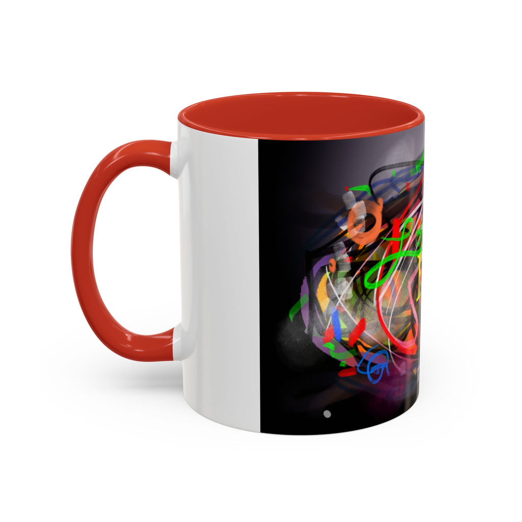 Abstract 'Live Your Life' Accent Coffee Mug — Colorful Artistic Ceramic Mug (11/15oz)