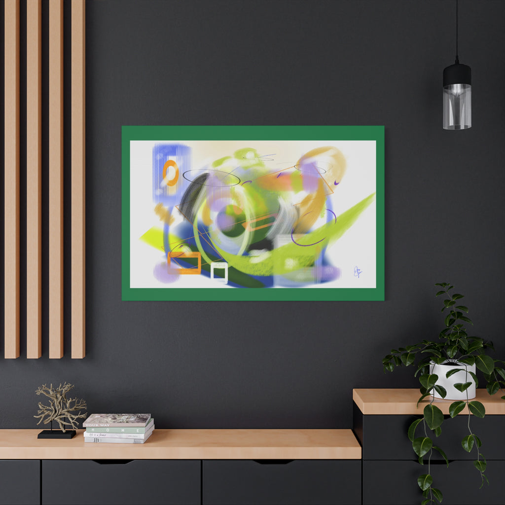 Abstract Color Swirl Matte Canvas Print — Modern Stretched Wall Art