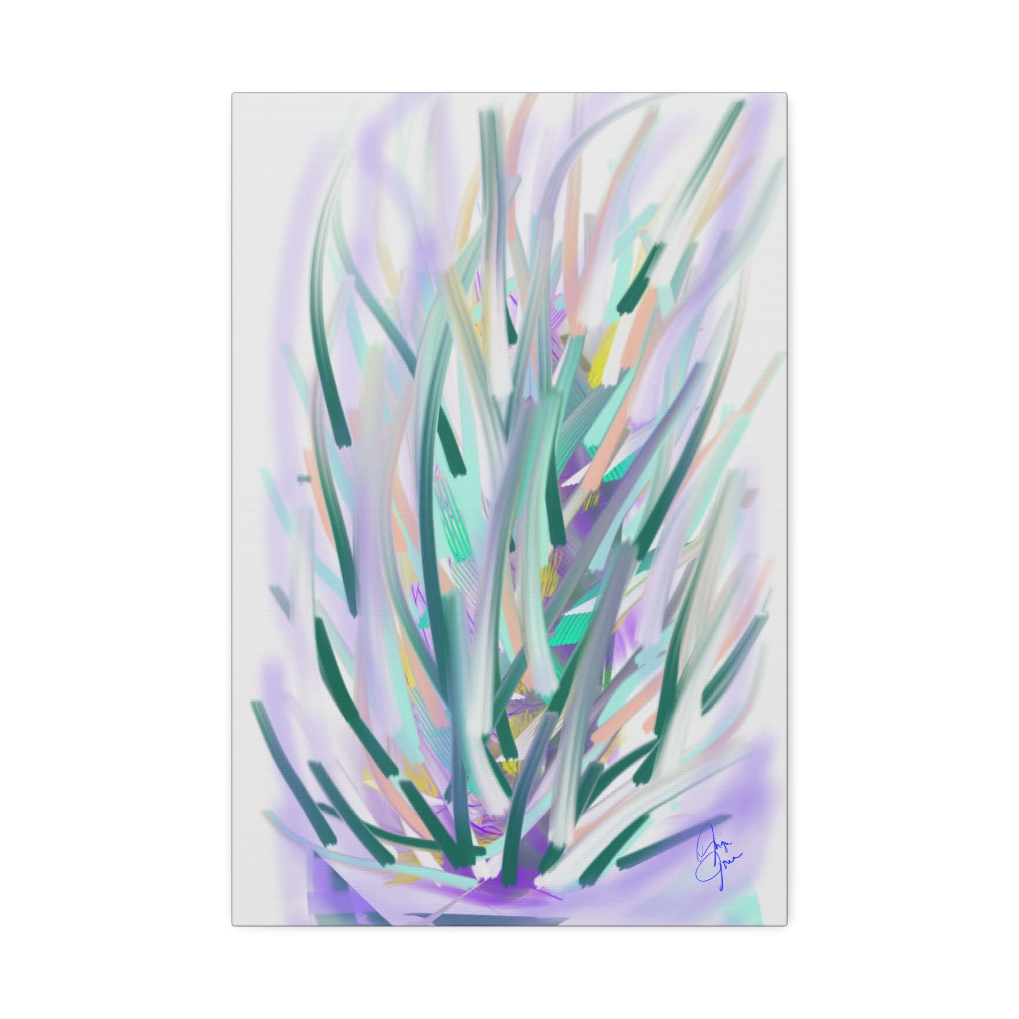 Abstract Pastel Grass Canvas Print — Stretched 1.5"