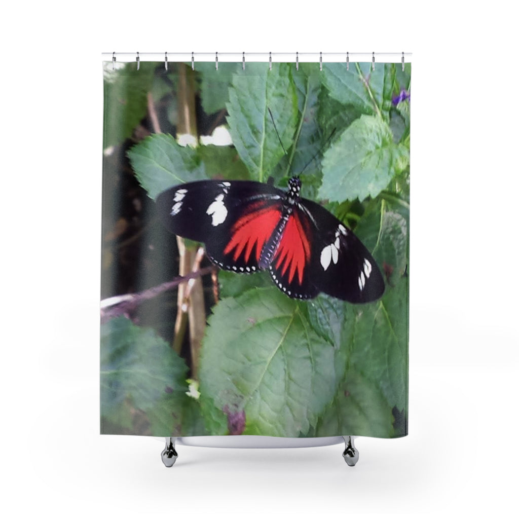 Nature-Inspired Butterfly Shower Curtain