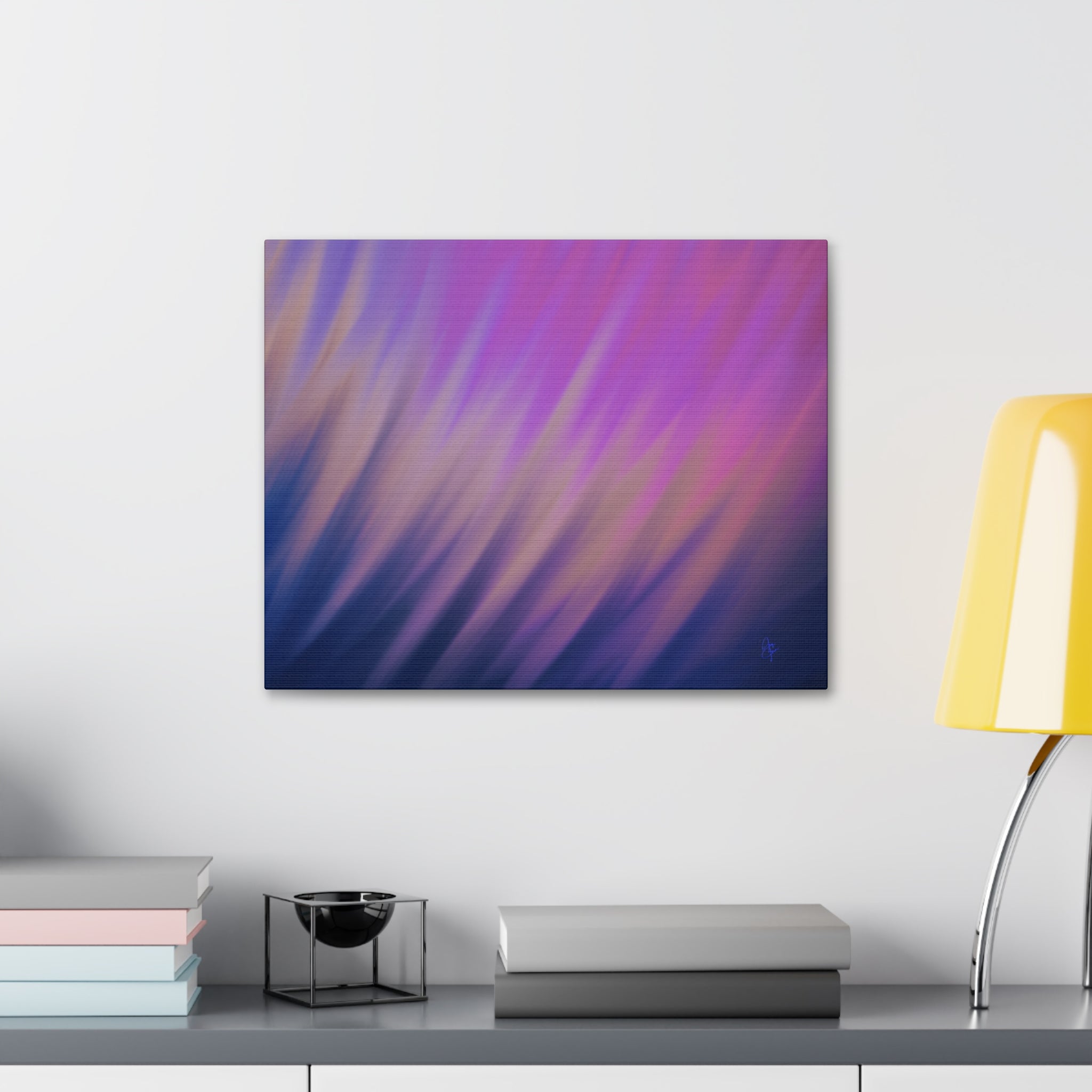 Abstract Purple Gradient Canvas Wall Art — Stretched 1.5"