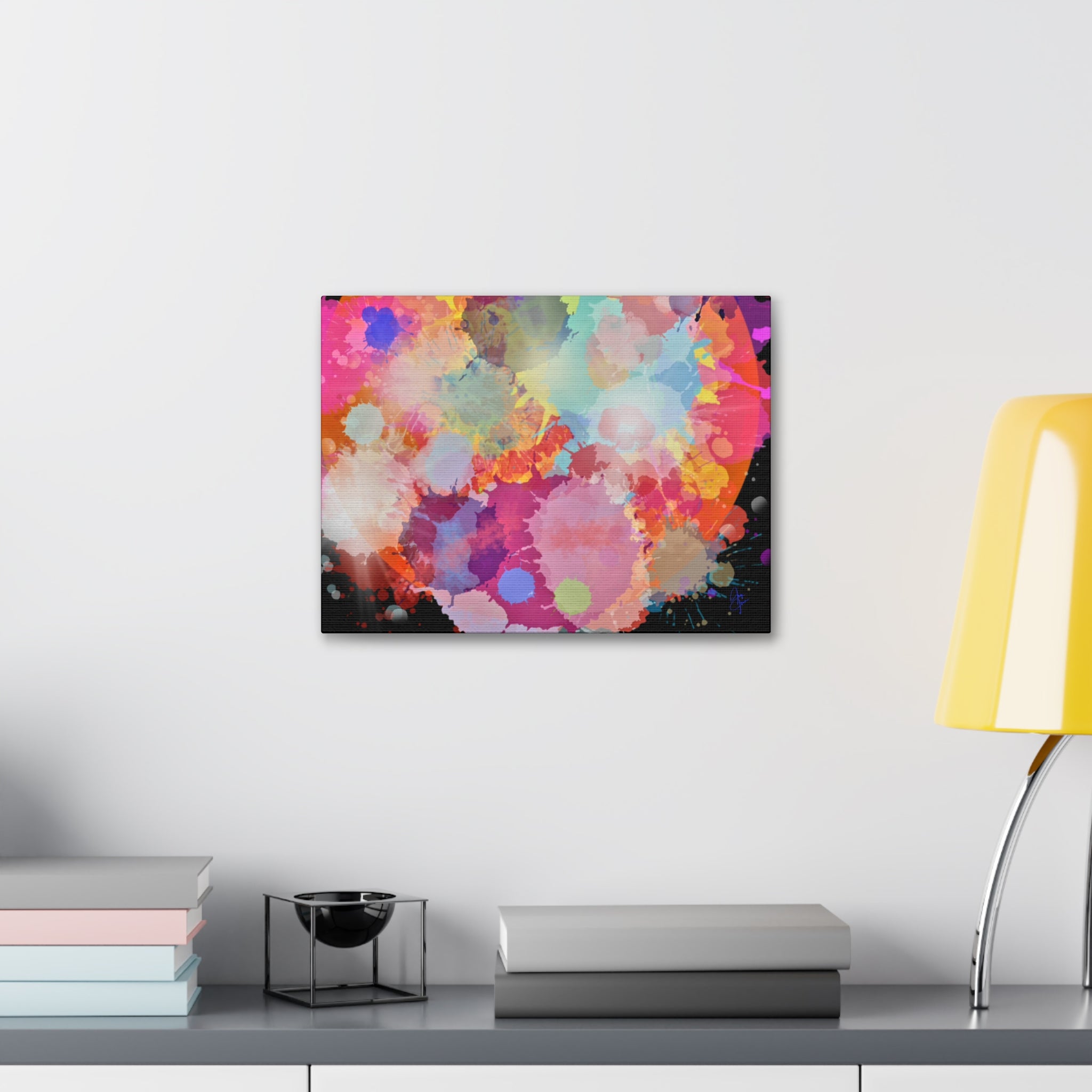 Abstract Color Splash Canvas Print — Vibrant Watercolor Ink Splash Wall Art
