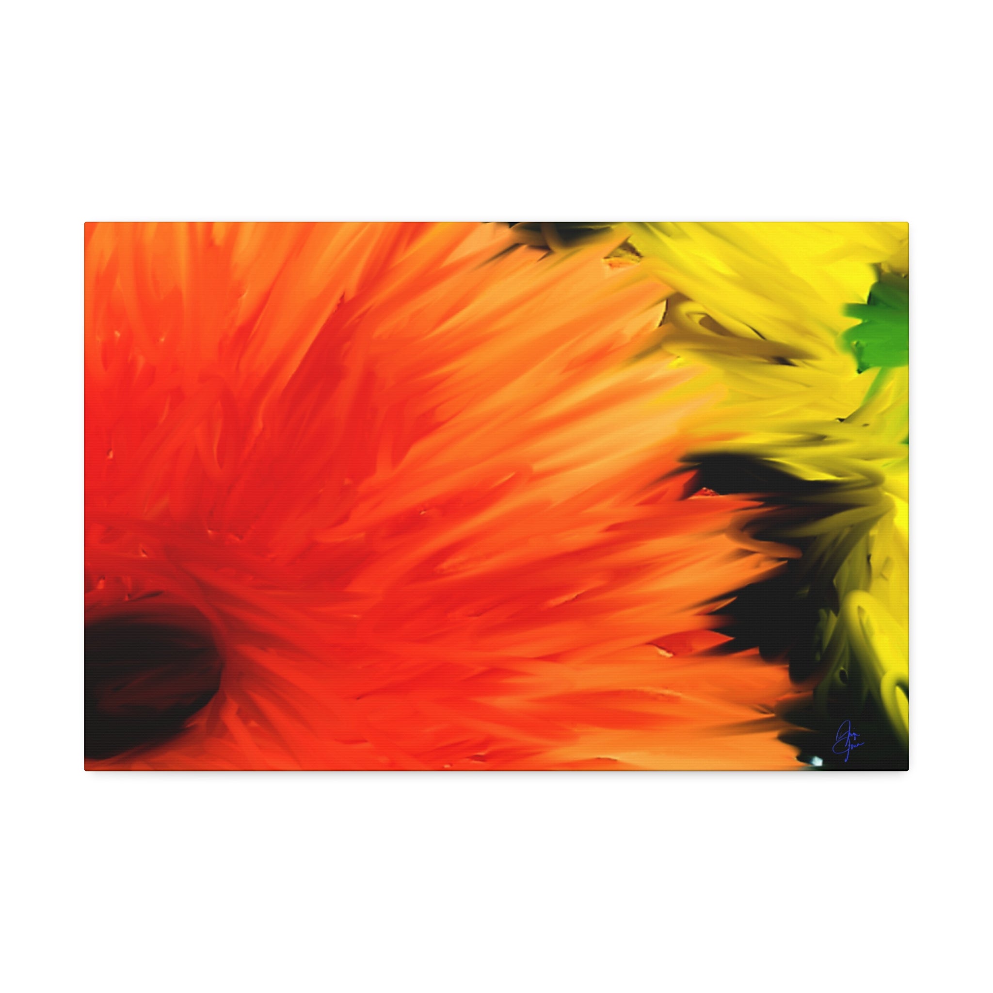 Sunflower Burst Canvas Wall Art - Stretched 1.5"