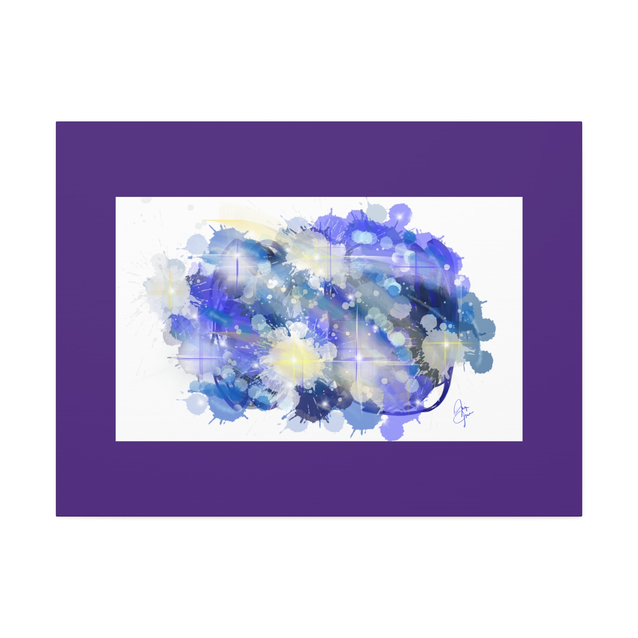 Abstract Blue Galaxy Canvas Print — Stretched 1.5" Wall Art