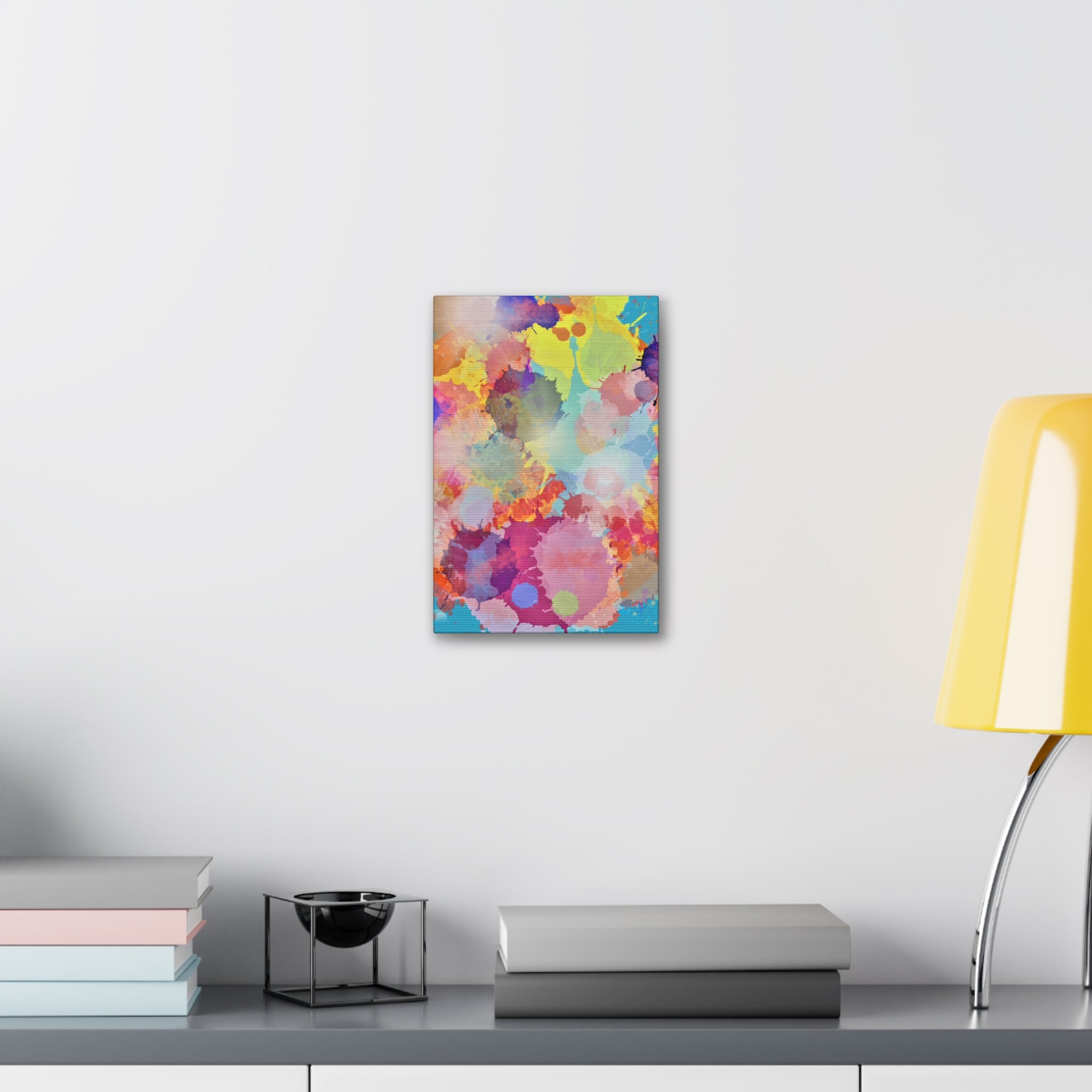 Abstract Color Splash Canvas Print — Vibrant Watercolor Ink Splash Wall Art