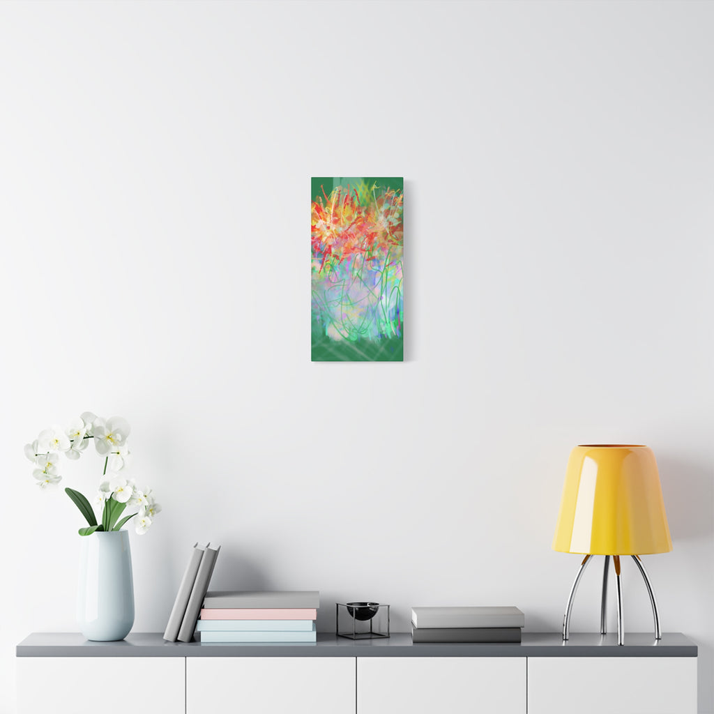 Abstract Floral Canvas Print — Colorful Spring Garden Matte Wall Art (Stretched 1.25")