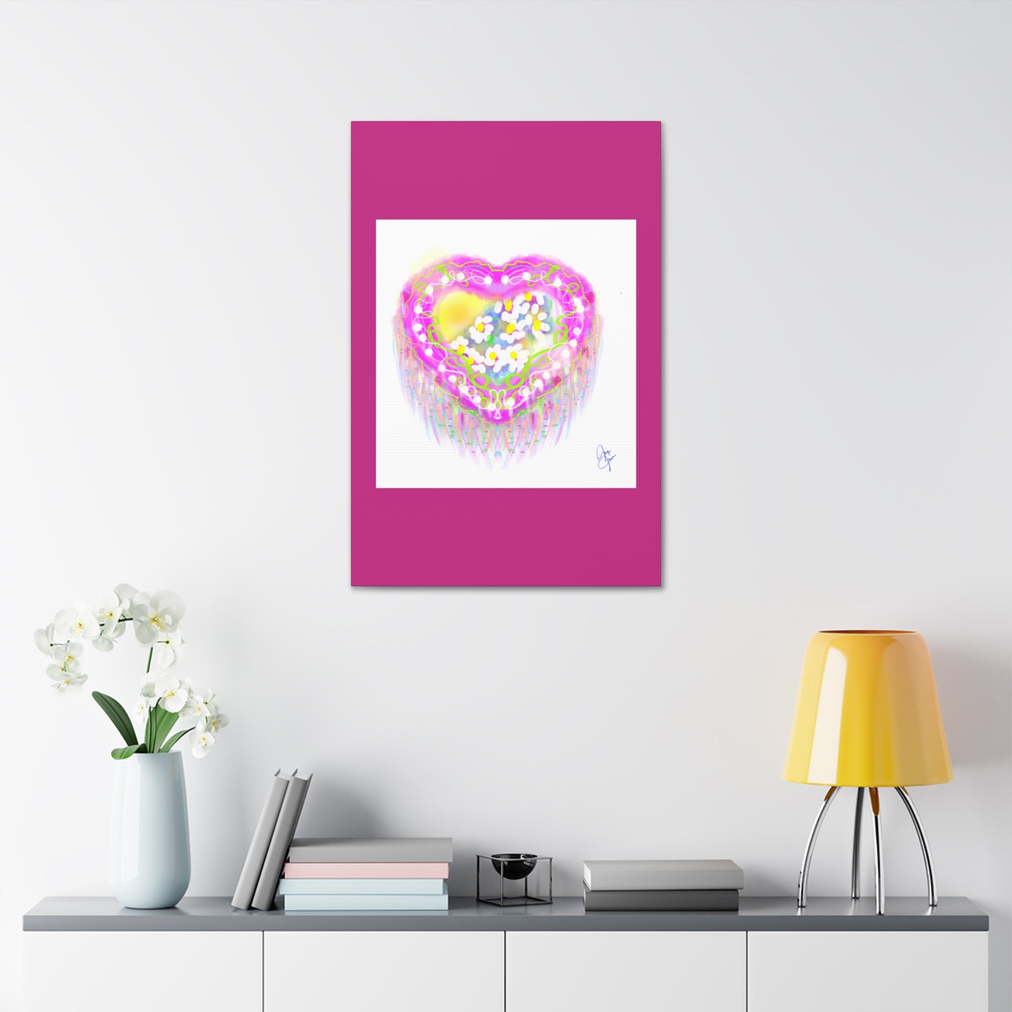 Daisy Burst Canvas Art — Bright Floral Stretched Canvas 1.5"