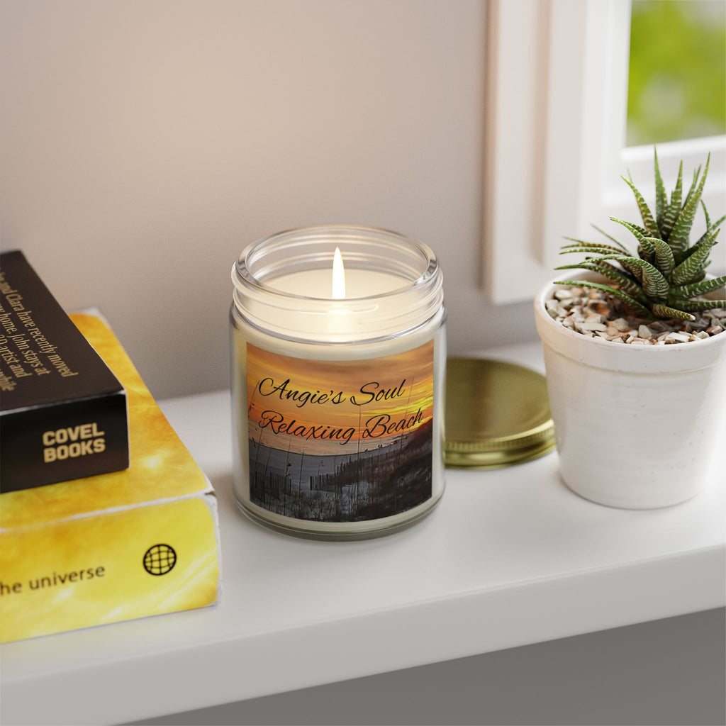 Relaxing Beach Scented Candle - Coconut Apricot Wax