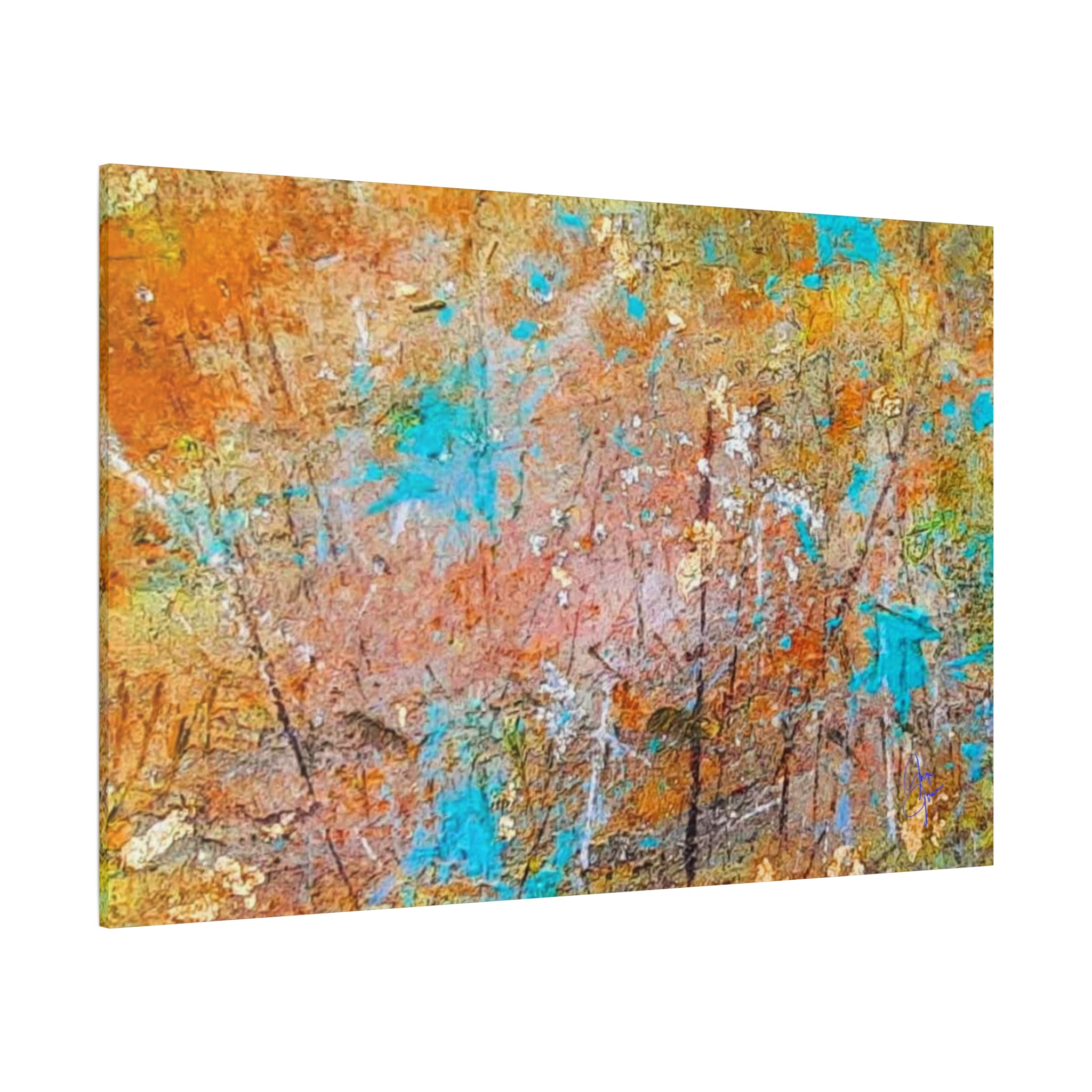 Matte Canvas Wall Art — 'Walk in the Woods' Abstract by Angie Jones (Stretched 1.25")