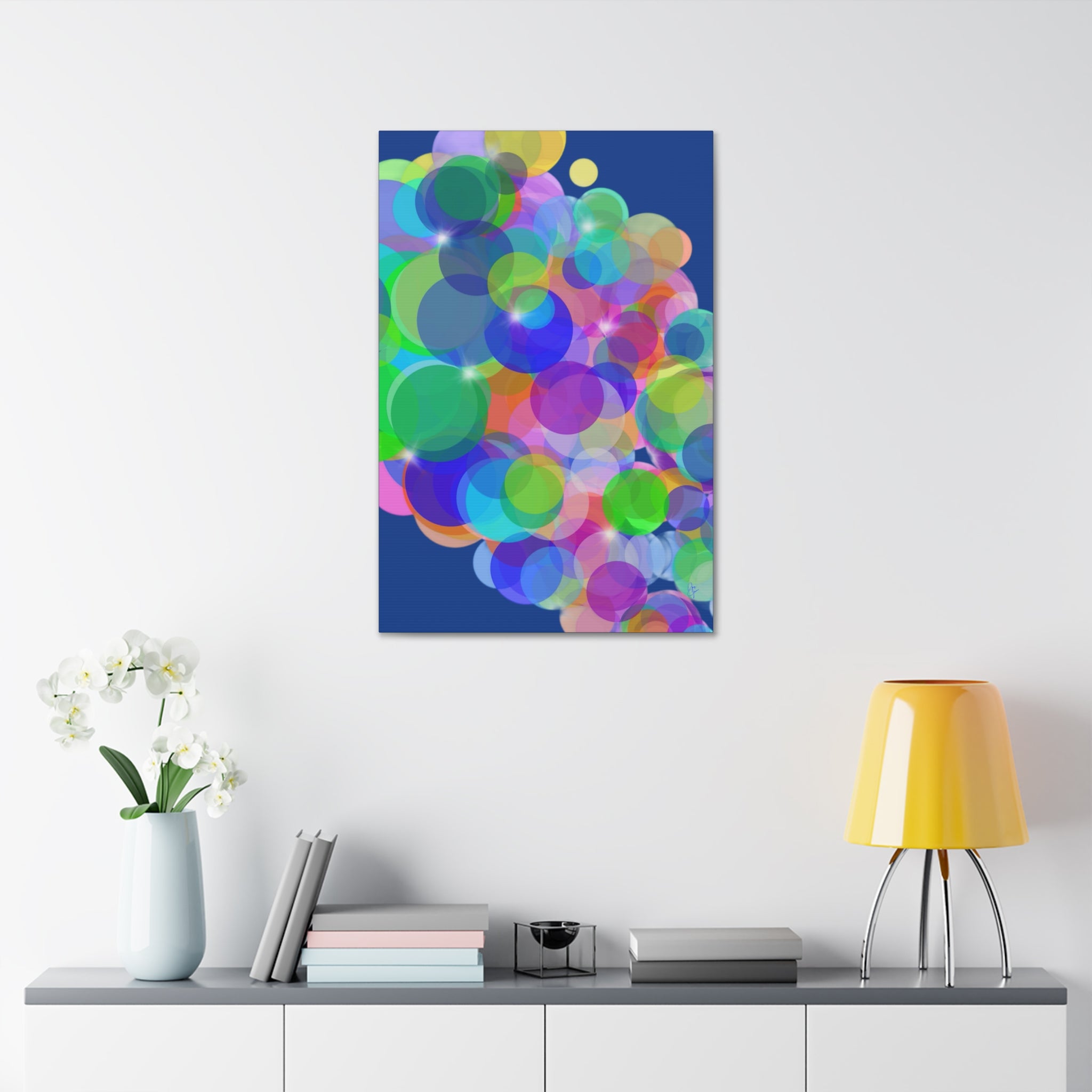 Abstract Colorful Bokeh Canvas Print — Vibrant Stretched Wall Art