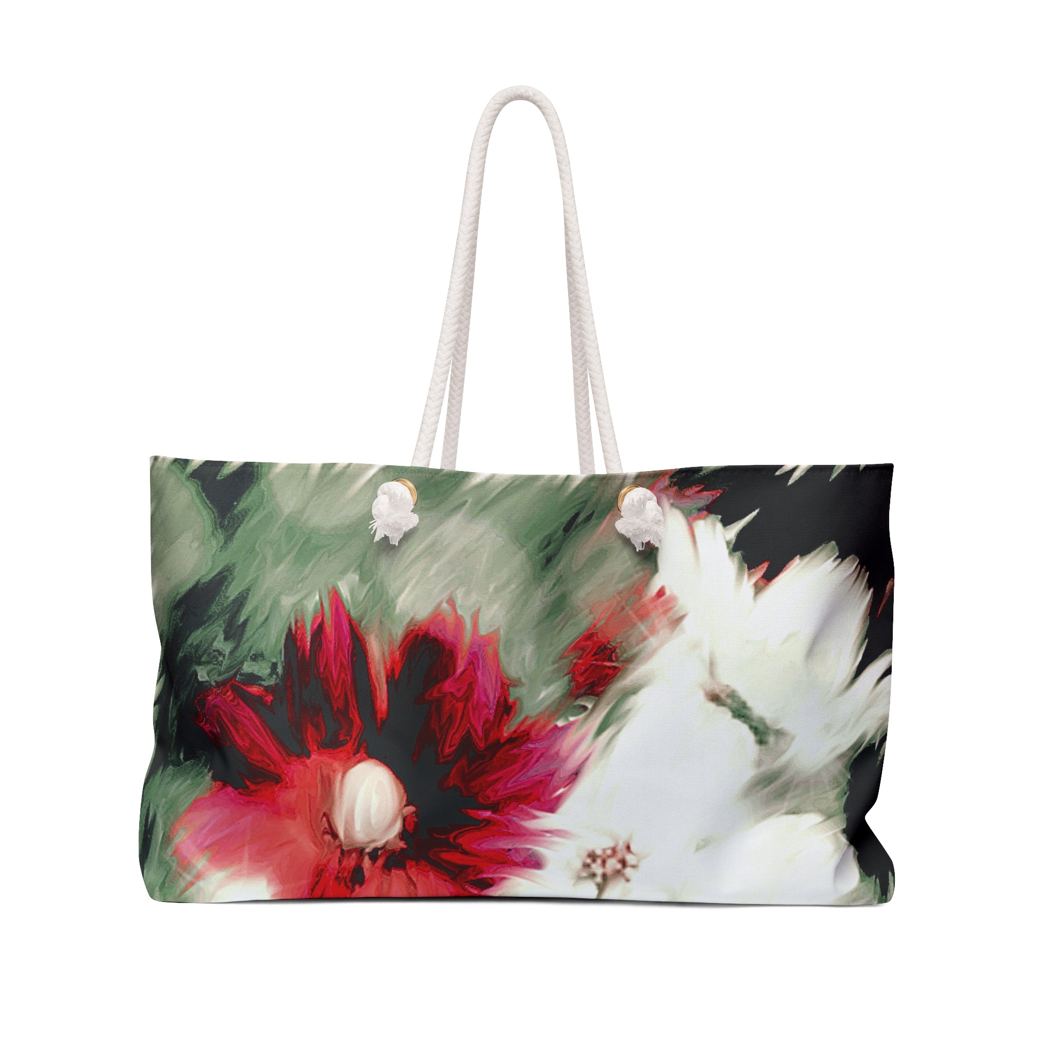 Floral Dream Weekender Bag — Soft Watercolor Garden Tote