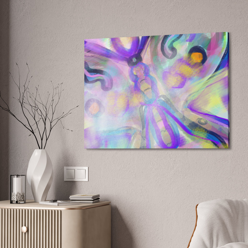 Abstract Pastel Butterfly Canvas — Stretched 1.5" Wall Art