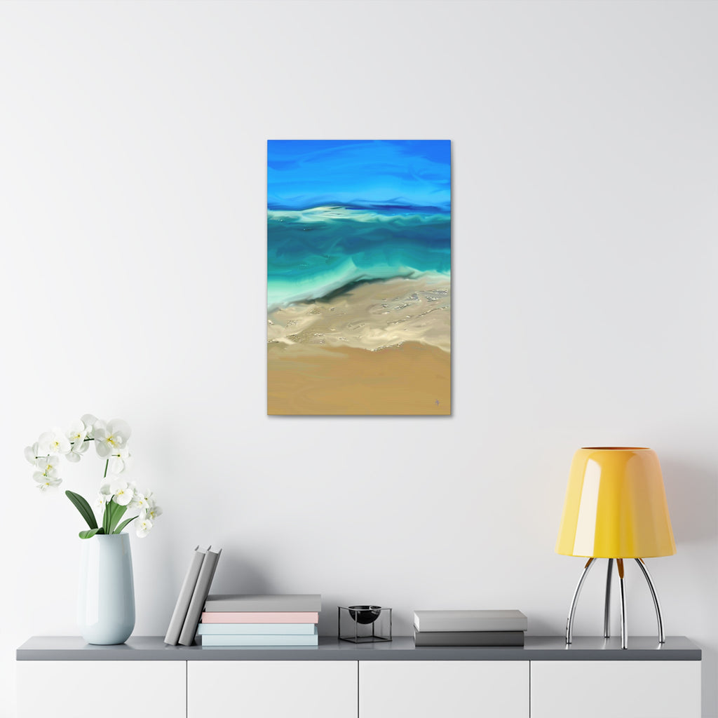 Ocean Waves Canvas Wall Art — Coastal Beach Seascape Canvas Print