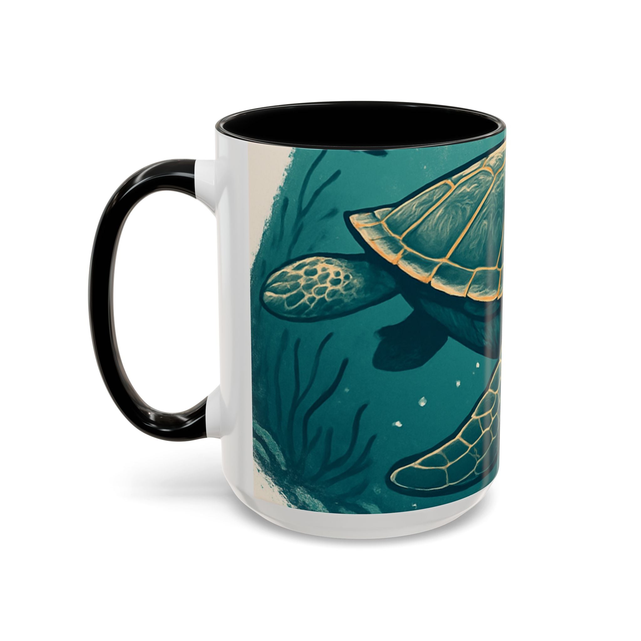 Tropical Turtle Accent Coffee Mug