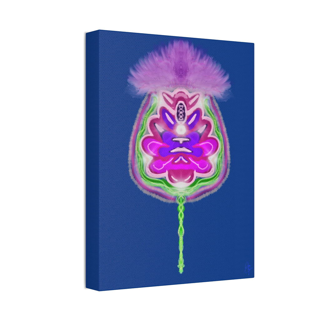 Abstract Purple Floral Canvas Wall Art — Stretched 1.5"
