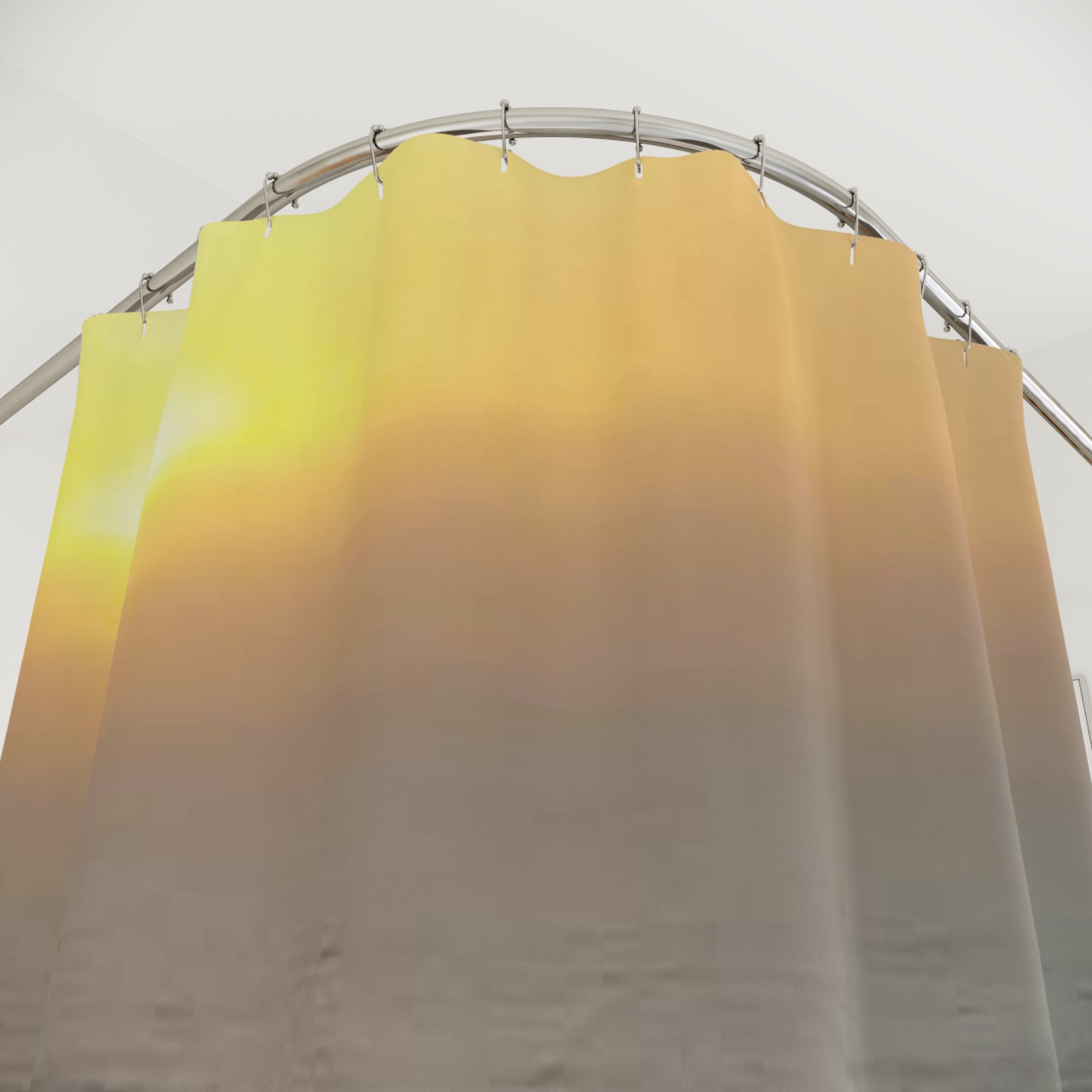 Sunrise Ocean Shower Curtain — Tranquil Coastal Bathroom Decor