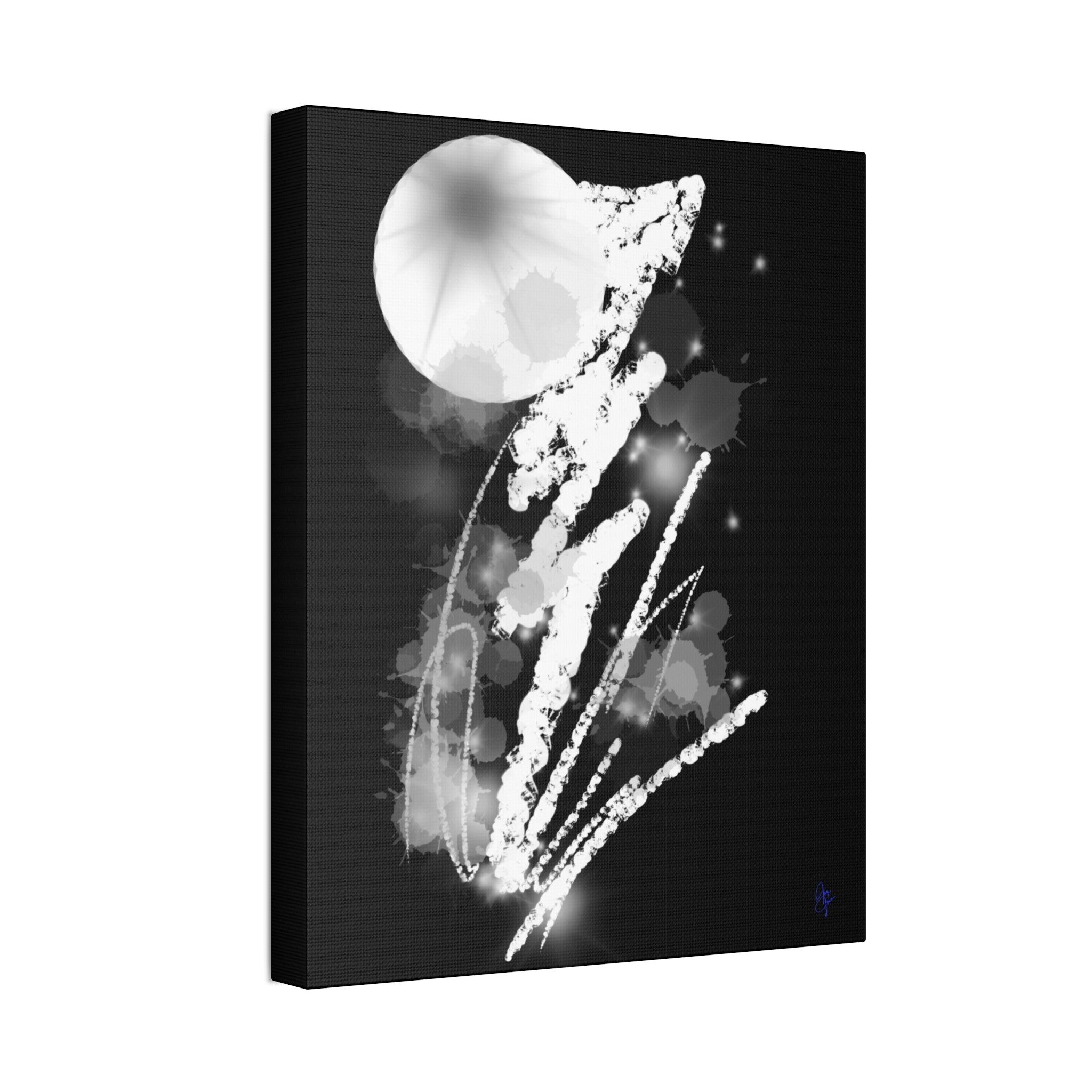 Canvas Stretched Art Print — "When lightning strikes"