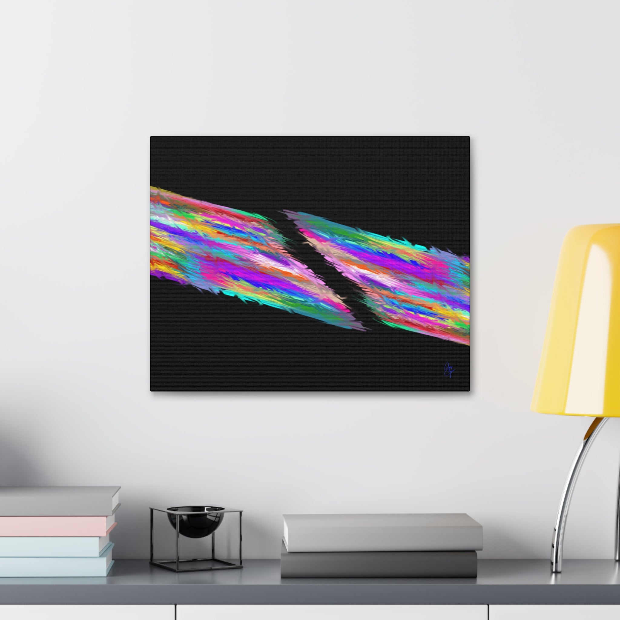 Abstract Rainbow Streak Canvas